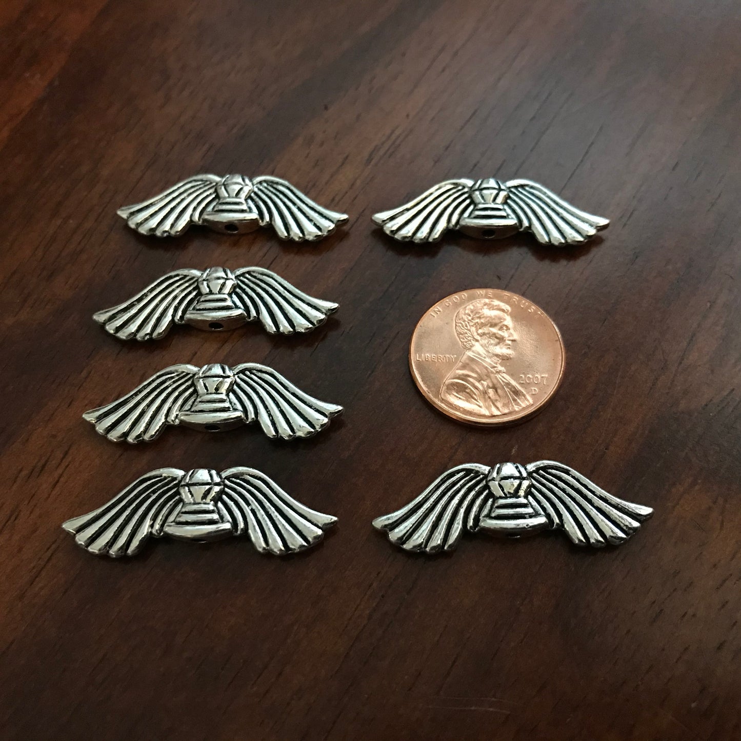 20pcs, Angel Wings Spacer Charms, Antique Silver Wing Charms, Spacer Wings Charms, Angel Wing Charms, Connector Charms, Angel Wing Pendants, Findings, Jewelry Supplies