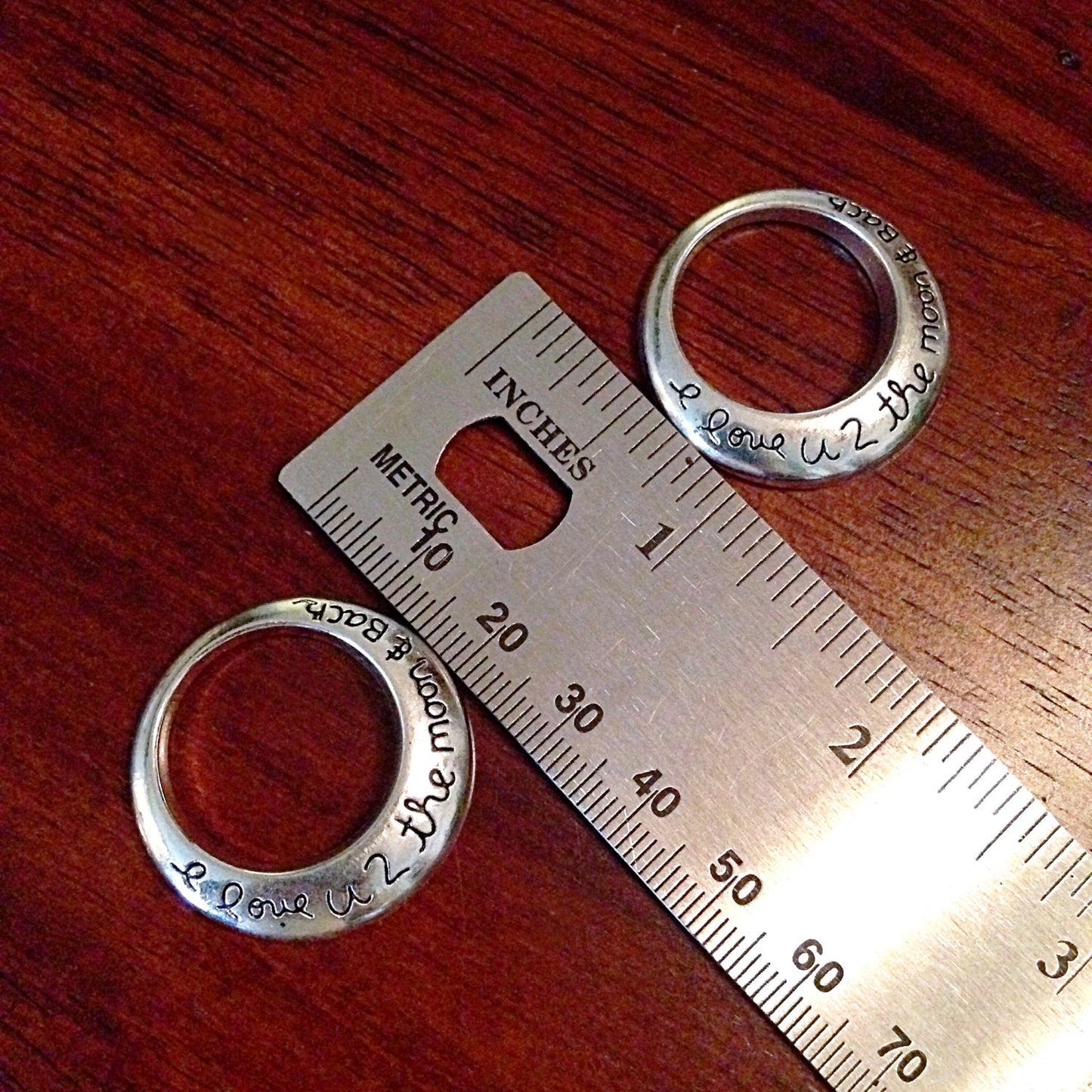 5pcs, I Love You Charms, Large Love Pendants, I Love U 2 the Moon and Back Charms, Love Pendants, Love You to the Moon Charms, Findings