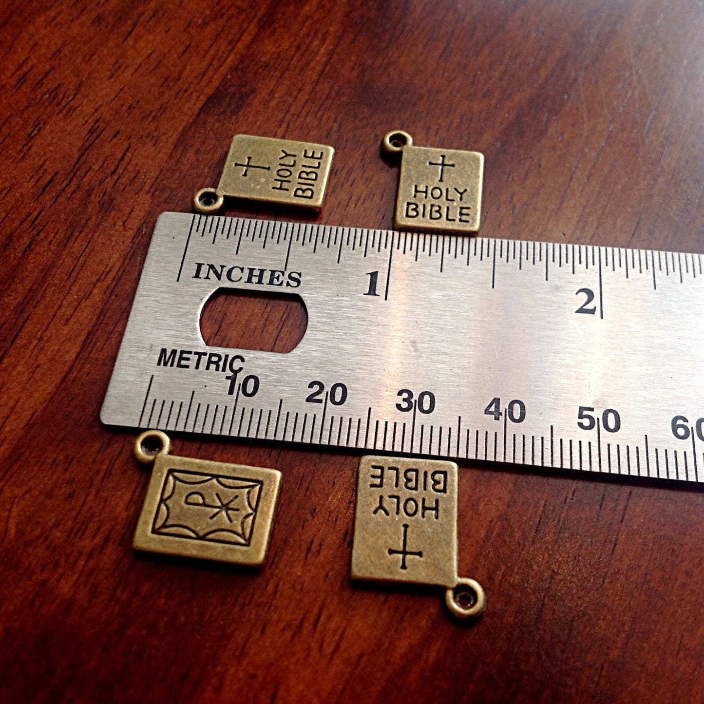 40pcs, Bible Charms, Bronze Bible Charms, Holy Bible Charms, Double Sided Bible Charms, Word Charms, Book Charms, Bible Pendants, Findings