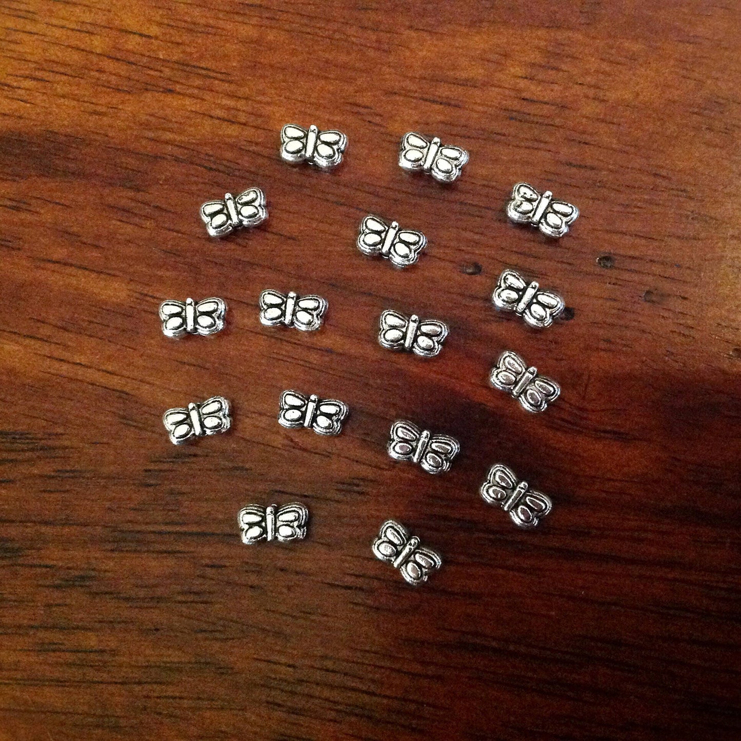 25pcs, Butterfly Spacer Beads, Butterfly Connector Beads, Silver Spacer Beads, Silver Butterfly Spacer Beads, Craft Supplies, Finding