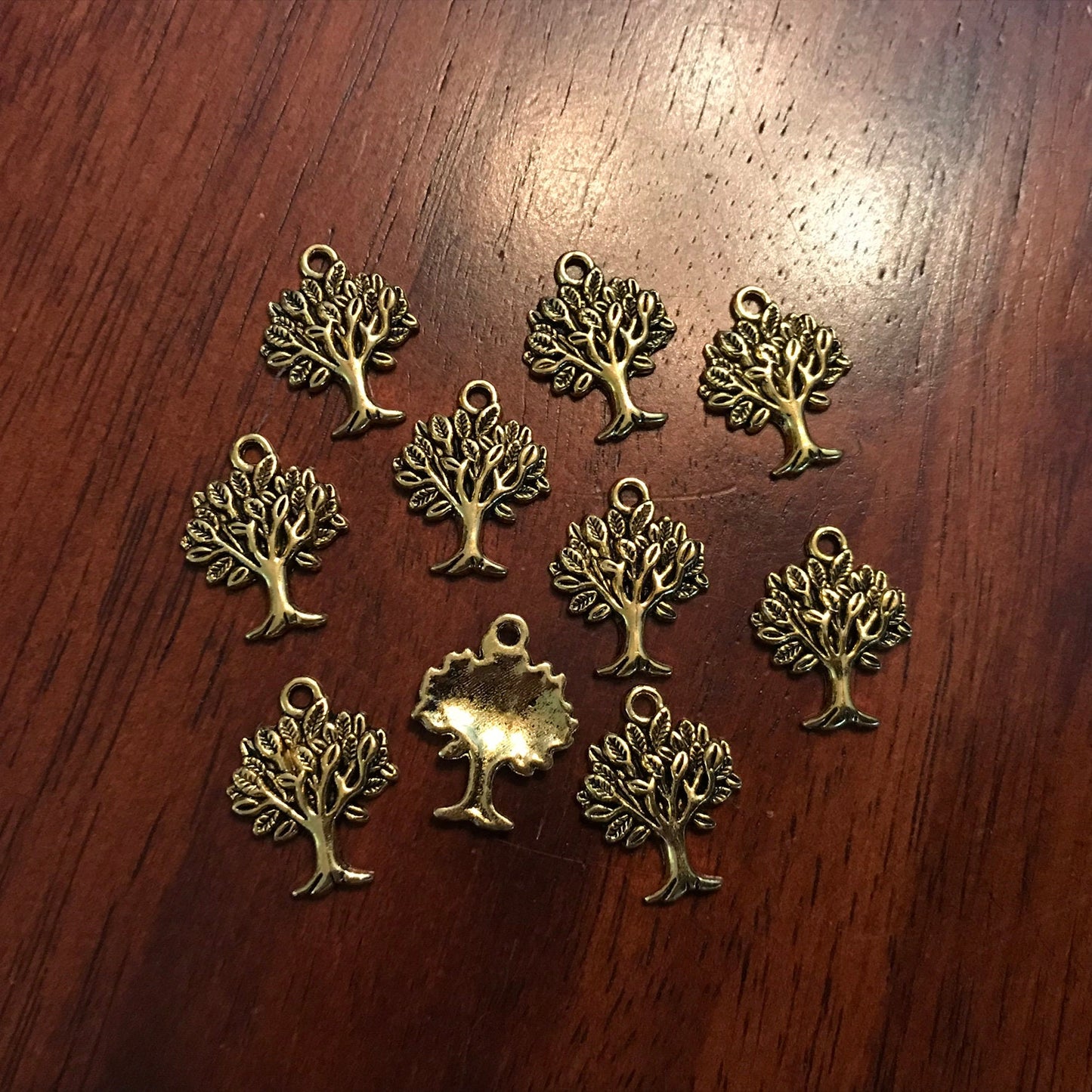 20pcs, Tree Charms, Tree of Life, Antique Gold Charms, Tree of Life Charms, Silver Tree Charms, Jewelry And Craft Supplies, Findings