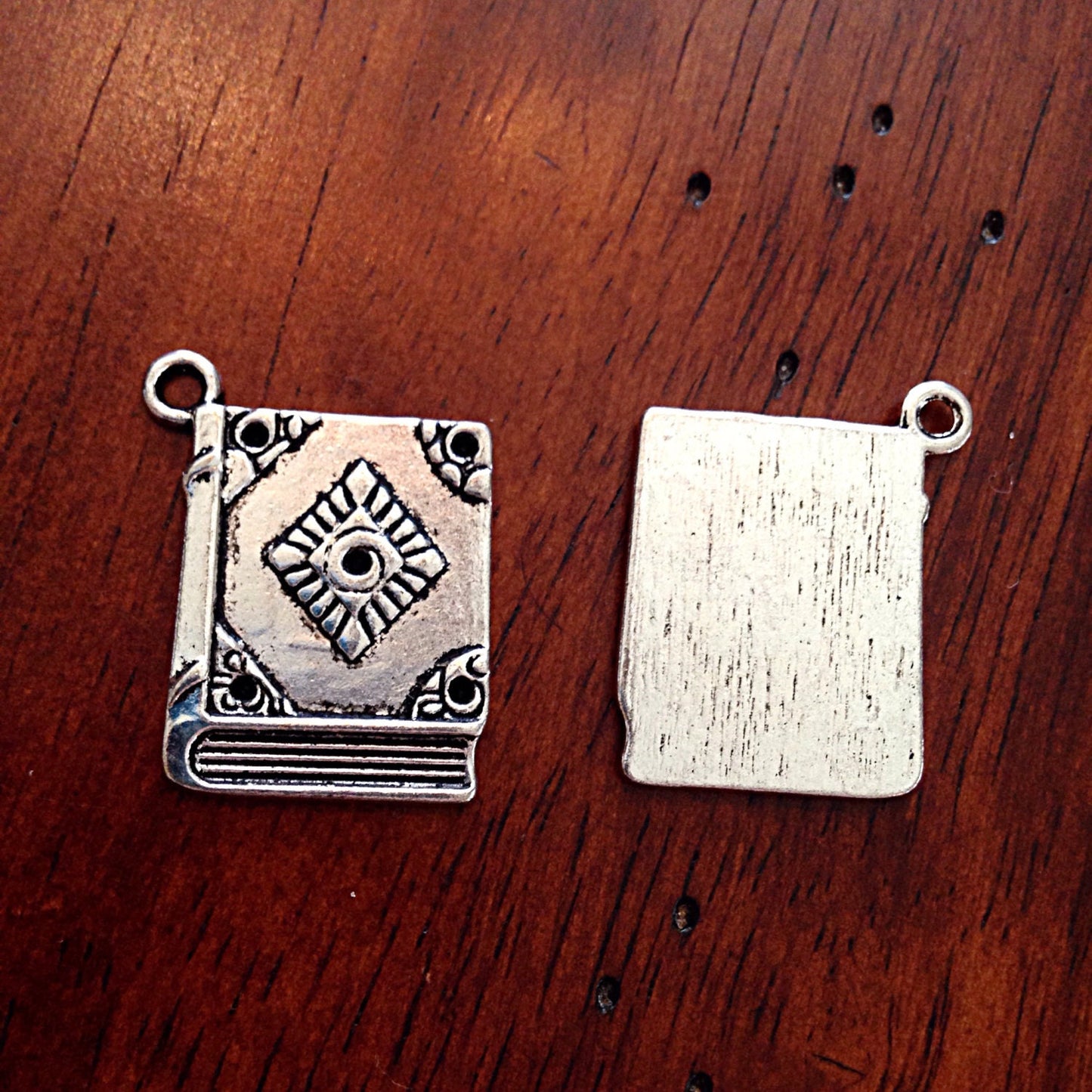 5pcs Bible Charms, Antique Silver Charms, Book Charms, Diary Charms, Bible Pendants, Bracelet Charms, Jewelry And Craft Supplies, Findings