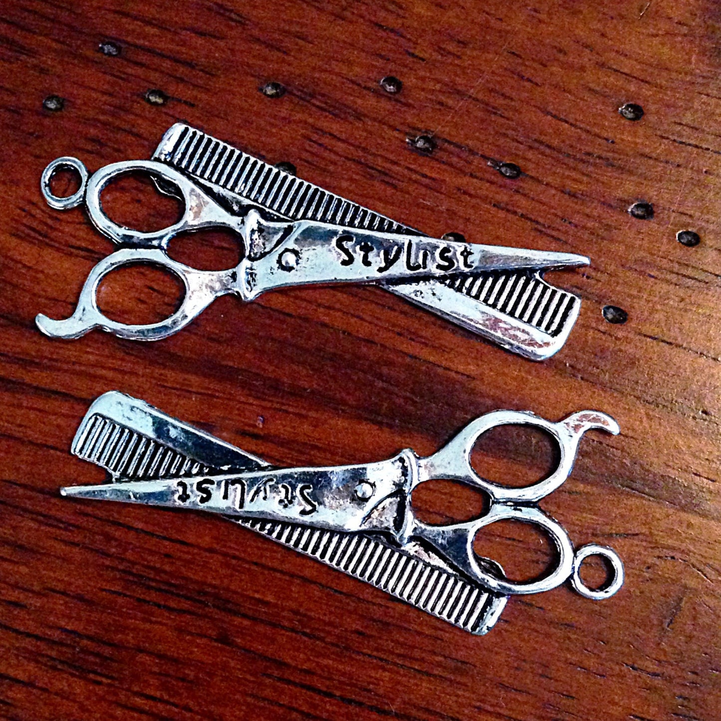 10 Scissors Charms, Antique Silver Charms, Silver Scissors Pendants, Sewings Charms, Scissor Charms, Findings, Jewelry and Craft Supplies
