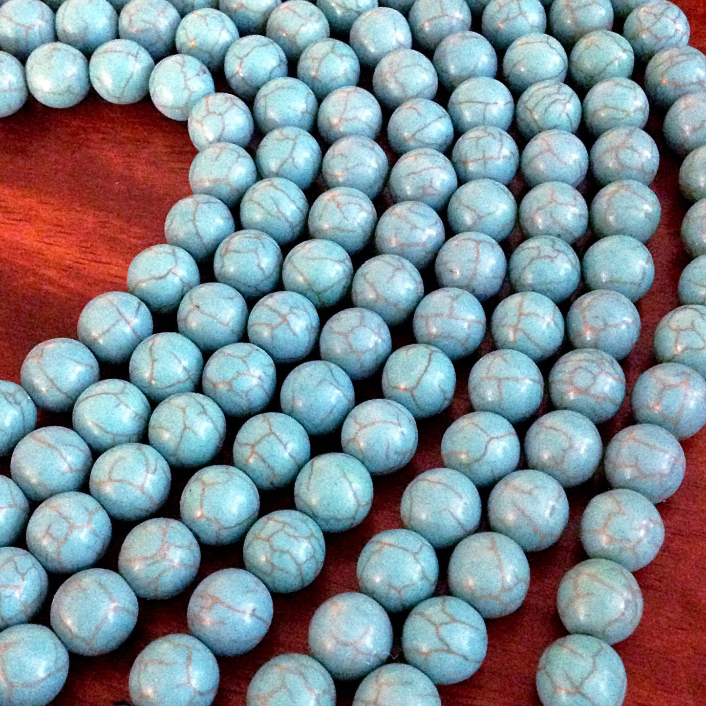Bulk 60 pcs, 10mm Turquoise Beads, Howlite Beads, Turquoise Beads, Blue Turquoise Beads, Spacer Beads, Craft and Jewelry Supplies, Finding