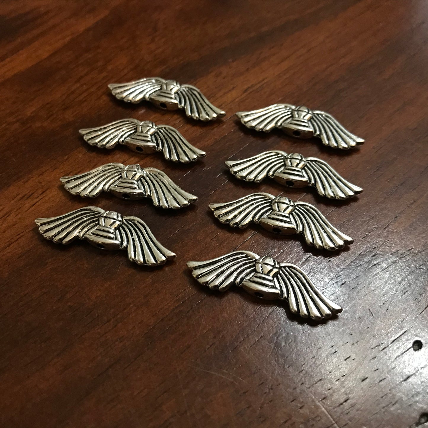 20pcs, Angel Wings Spacer Charms, Antique Silver Wing Charms, Spacer Wings Charms, Angel Wing Charms, Connector Charms, Angel Wing Pendants, Findings, Jewelry Supplies