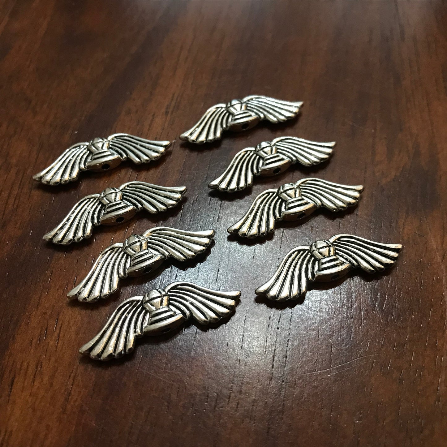 20pcs, Angel Wings Spacer Charms, Antique Silver Wing Charms, Spacer Wings Charms, Angel Wing Charms, Connector Charms, Angel Wing Pendants, Findings, Jewelry Supplies