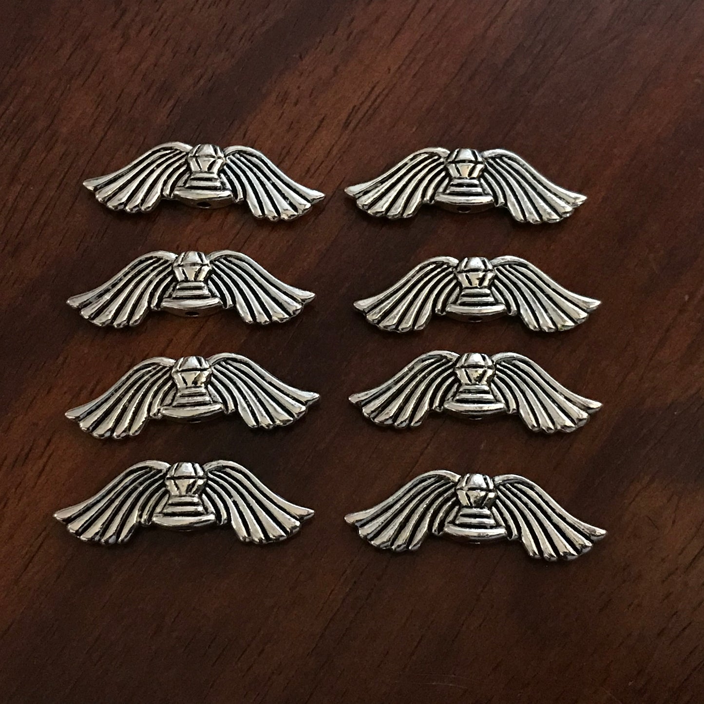 20pcs, Angel Wings Spacer Charms, Antique Silver Wing Charms, Spacer Wings Charms, Angel Wing Charms, Connector Charms, Angel Wing Pendants, Findings, Jewelry Supplies
