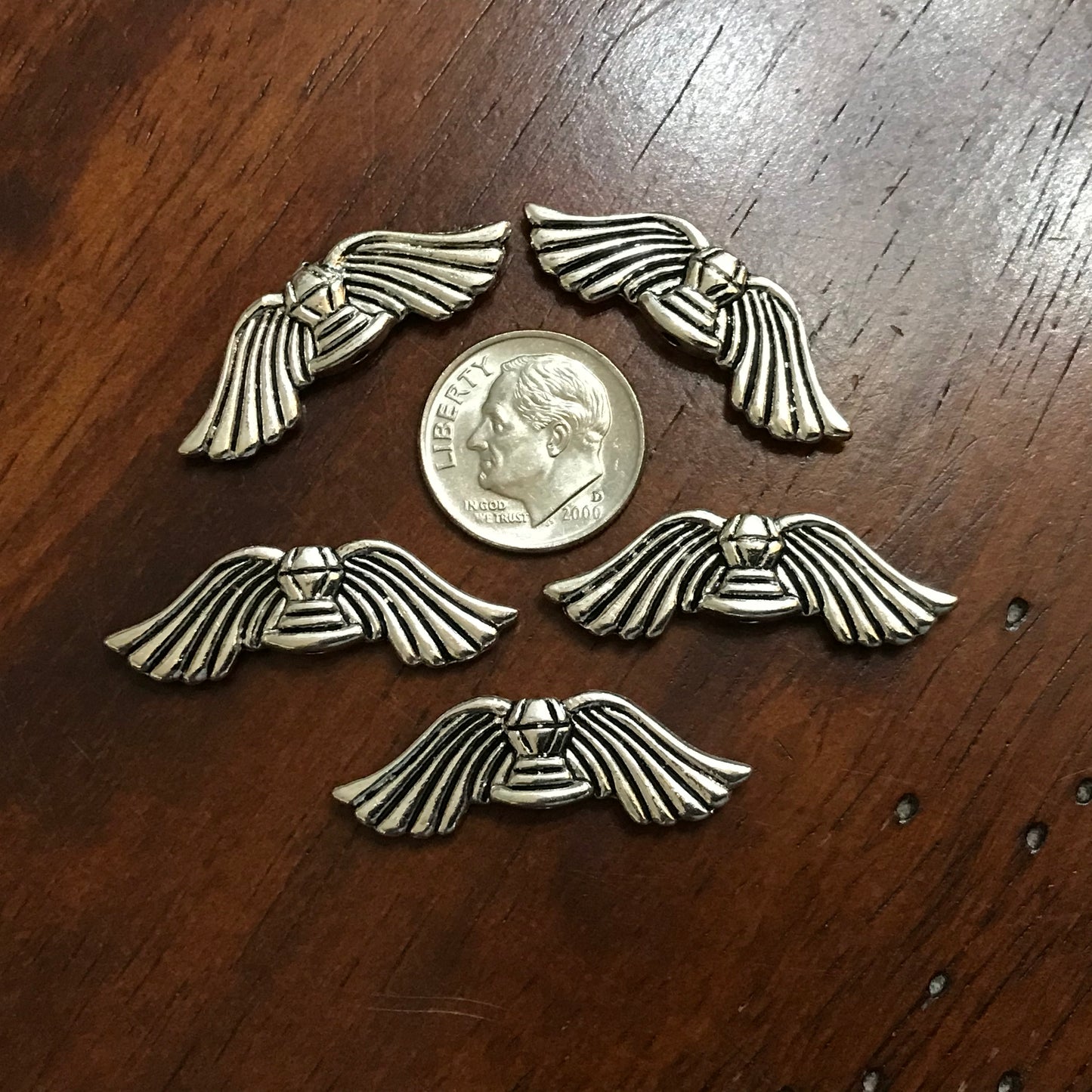 20pcs, Angel Wings Spacer Charms, Antique Silver Wing Charms, Spacer Wings Charms, Angel Wing Charms, Connector Charms, Angel Wing Pendants, Findings, Jewelry Supplies