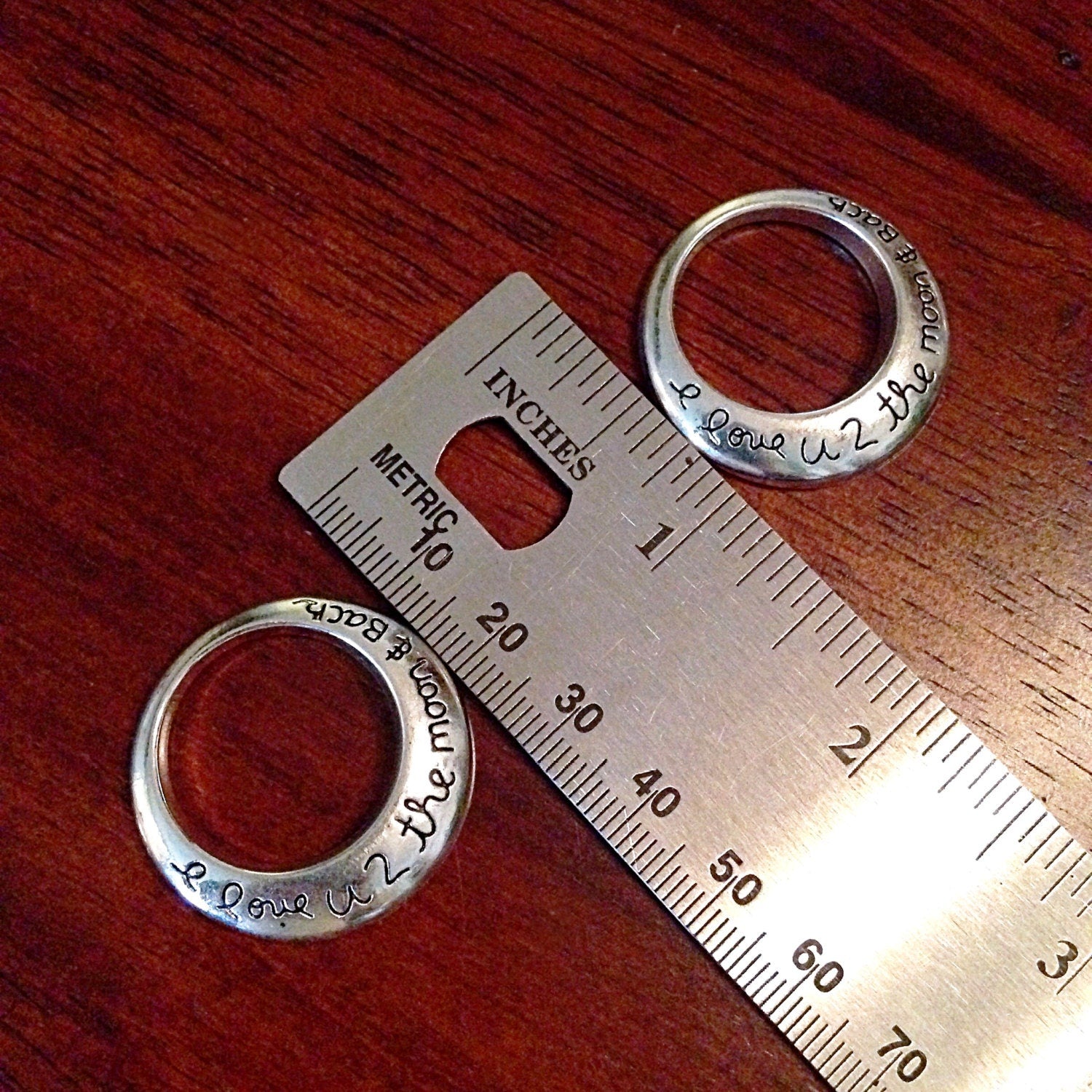 8pcs, Round Love Pendants, Silver I Love You Charms, I Love U 2 the Moon and Back Charms, Love Pendants, Jewelry Supplies, Findings