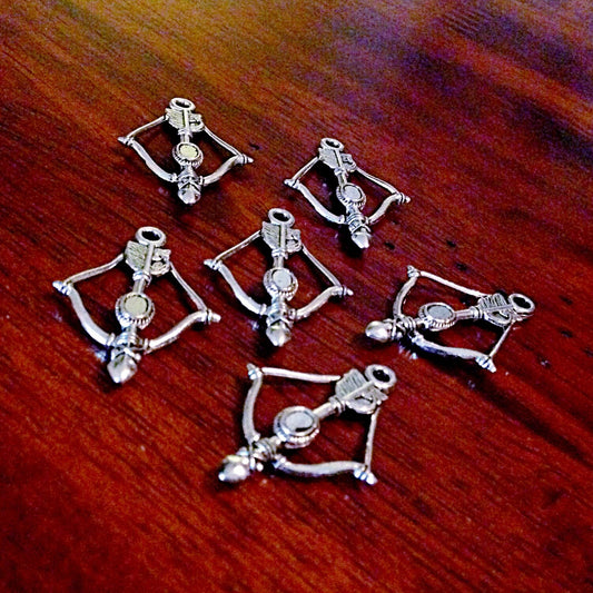 12pcs, Bow and Arrow Charms, Bow Charms, Bow and Arrow Pendants, Arrow Charms, Indian Charms, Archery Charms, Jewelry Supplies, Finding