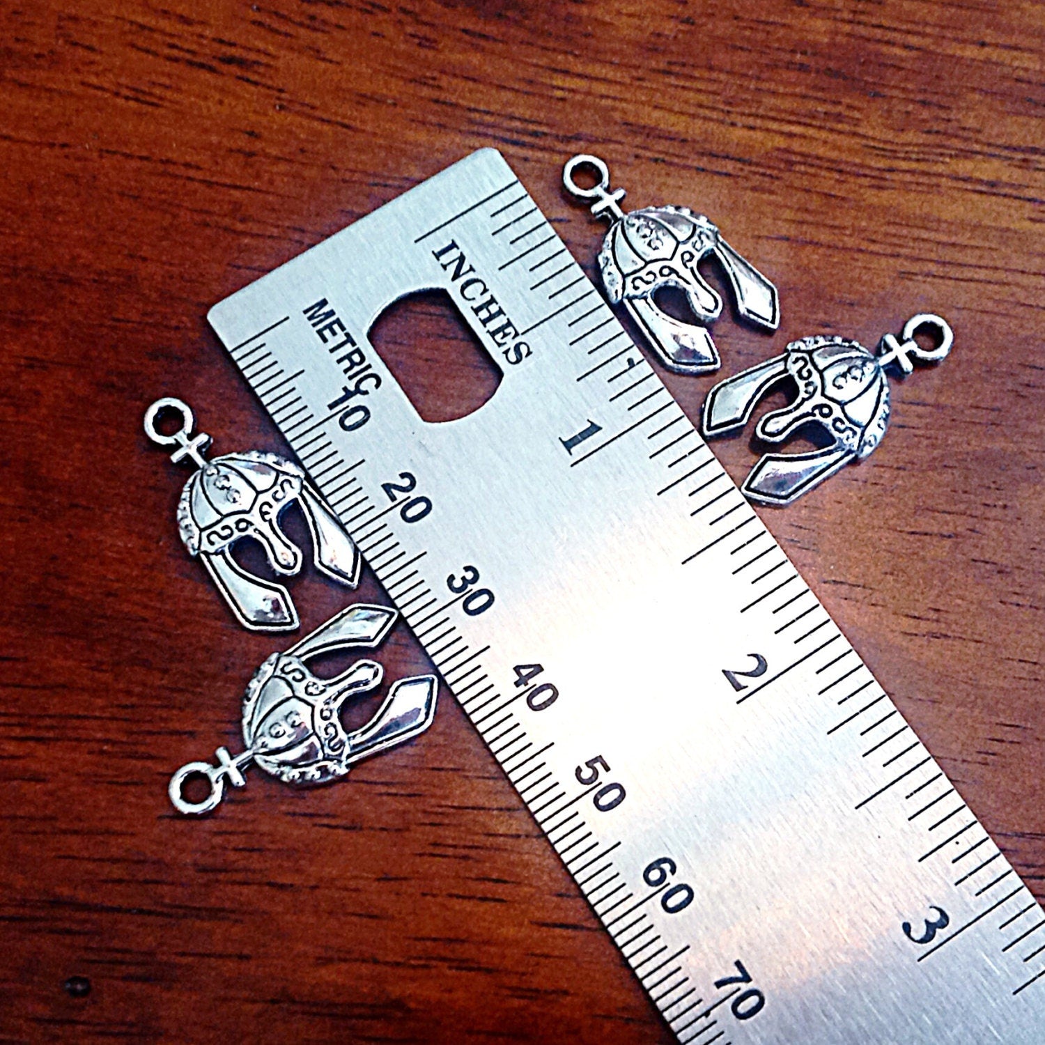 Bulk 25 Helmet Charms, Armor of God, Full Armor of God Charms, Silver Helmet Charms, Midievil Helmet, Charms, Findings and Jewelry Supplies