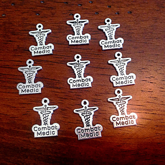 25pcs, Medical Charms, Antique Silver Charms, Medic Charms, Military Medical Charms, Medic Charms, Army Charms, Nursing Charms, FindingS