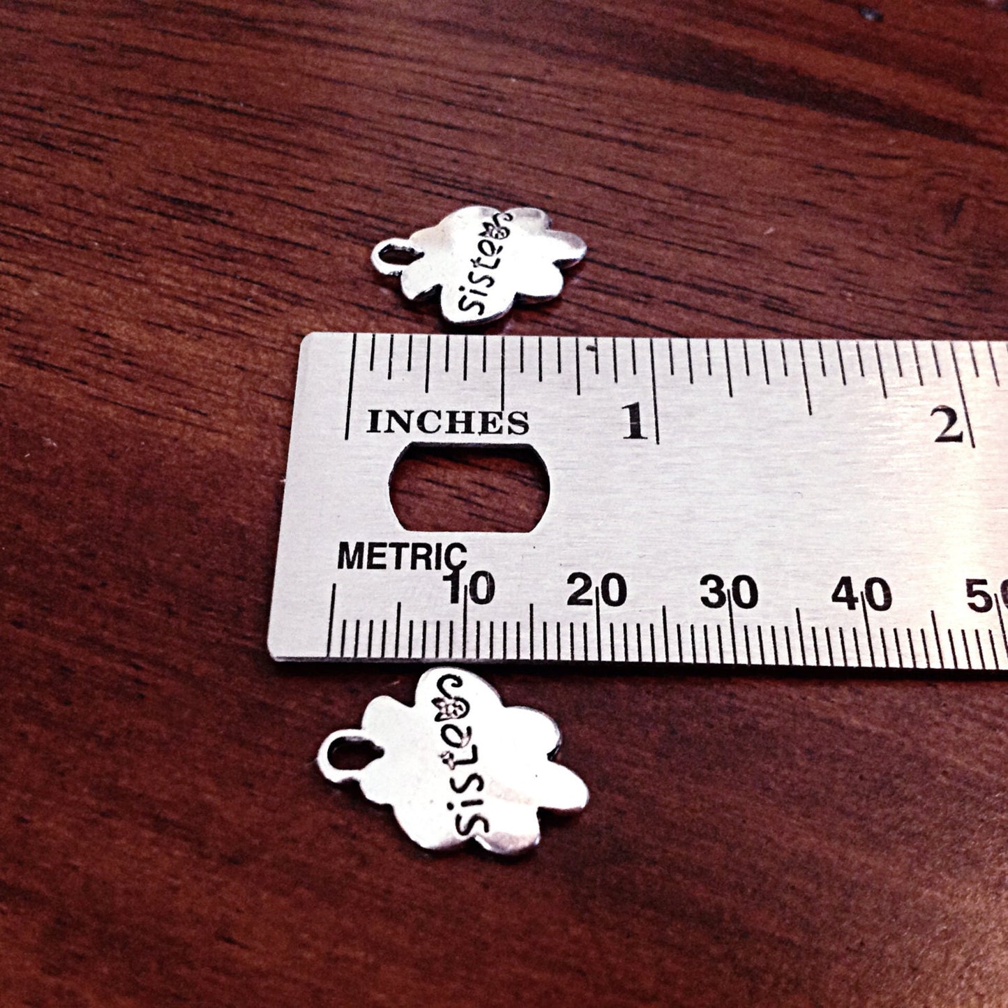 15 Sisters Charms, Antique Silver Charms, Double Sided Sisters Charms, Sisters, Silver Sister Pendants, Craft and Jewelry Supplies, Findings