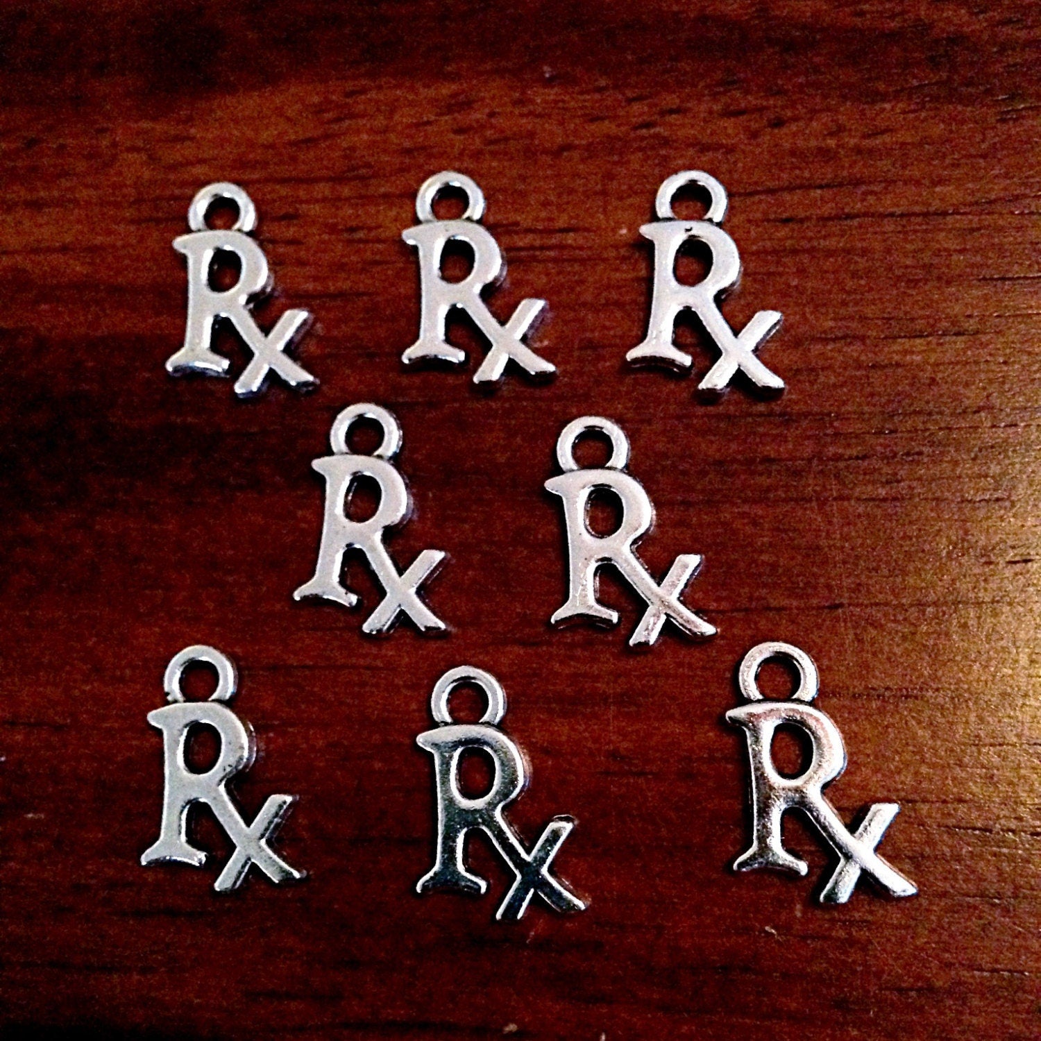 20pcs, RX Charms, Antique Silver Charms, RX Pendants, RX Pharmacy Charms, Pharmacist Charms, Prescription Charm, Medical Charms, Findings