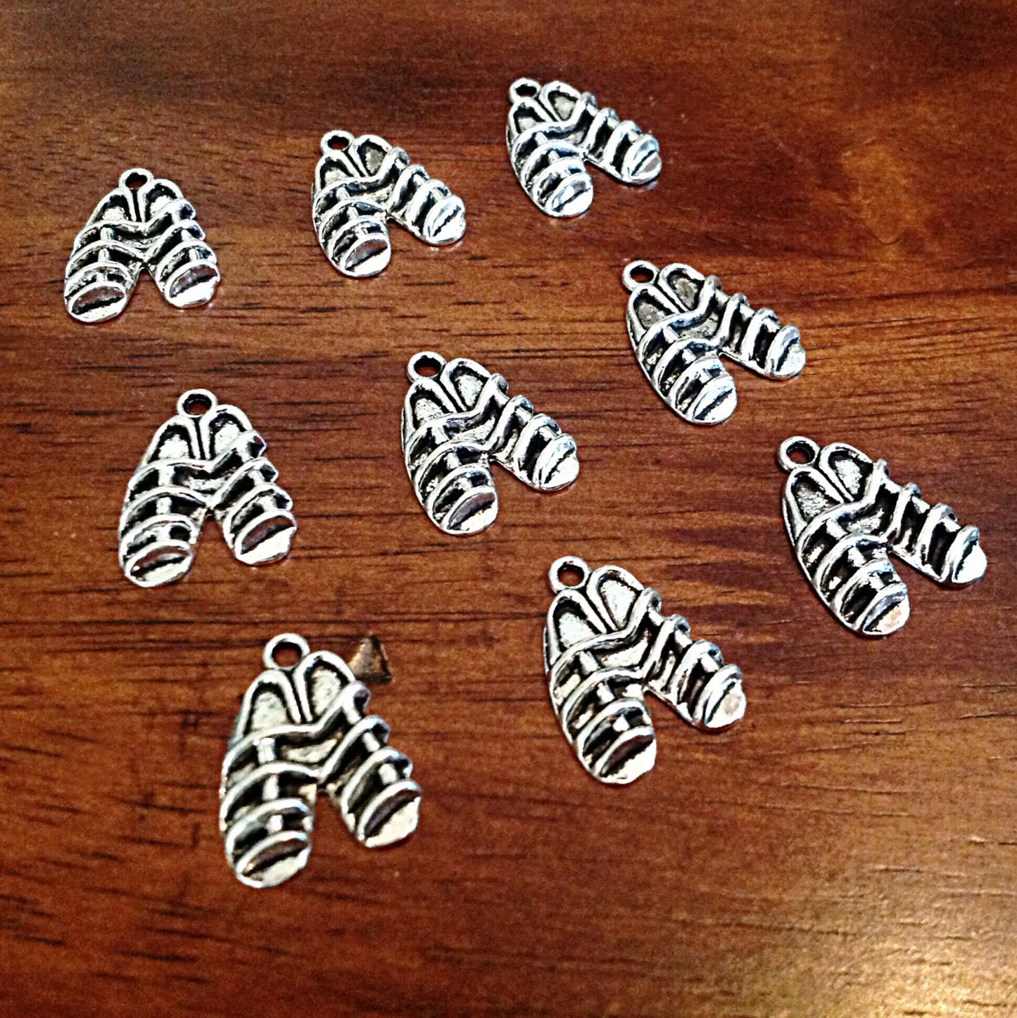 12 Sandal Charms, Shoes of Peace & Peparation, Armor of God Charms, Shoe Charms, Jesus Sandal, Charms, Findings, Craft and Jewelry Supplies