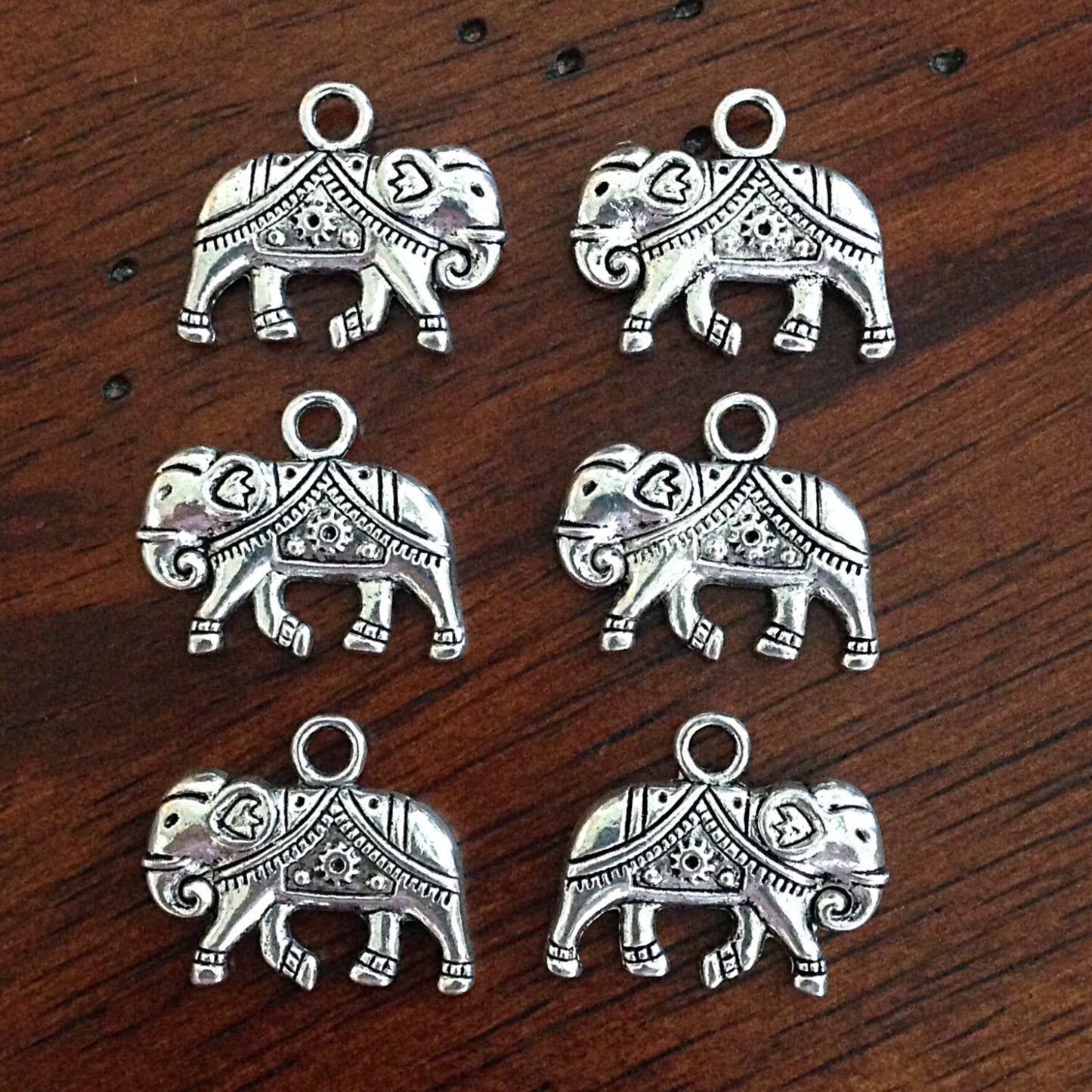 15pcs, Elephant Charms, Double Sided Elephant Pendants, Yoga Charms, Elephant Pendants, Namaste Charms, Zin Charms, Findings