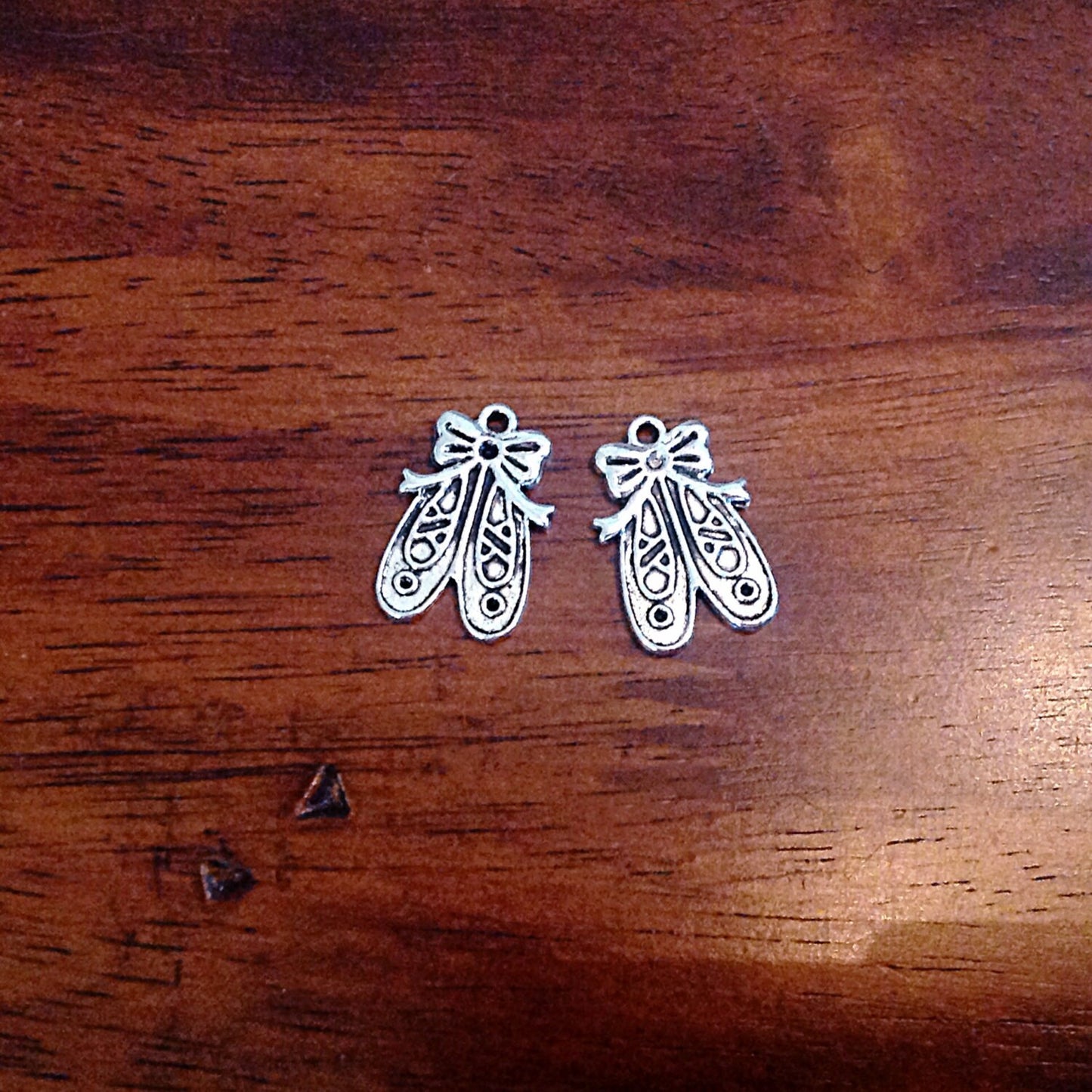 12 Ballet Shoes Charms, Antique Silver Charms, Ballerina Shoes Charms, Ballet Shoe Charms, Craft and Jewelry Supplies, Findings