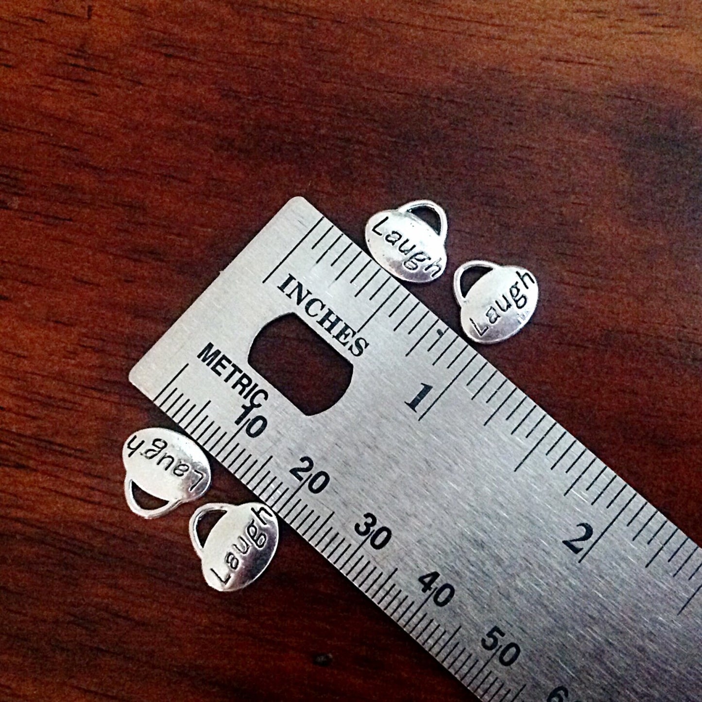 Bulk 20 Laugh Charms, Charms Bulk, Laugh Charms, Double Sided Word Charms, Baby Charms, Findings, Craft and Jewelry Supplies