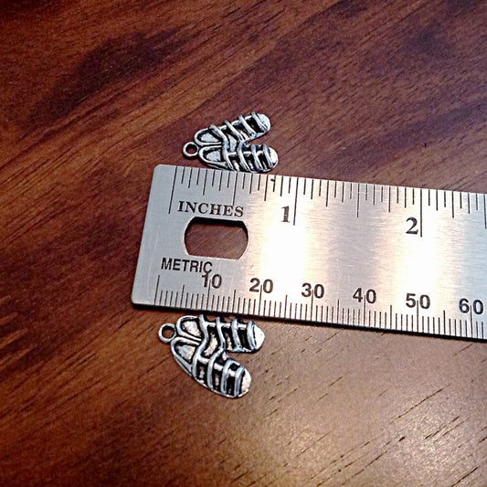 Bulk 20 Shoe Charms, Shoes of Peace & Peparation, Armor of God, Sandal Charms, Jesus Charms, Shoe Charms, Shoe of Peace Charms, Findings,