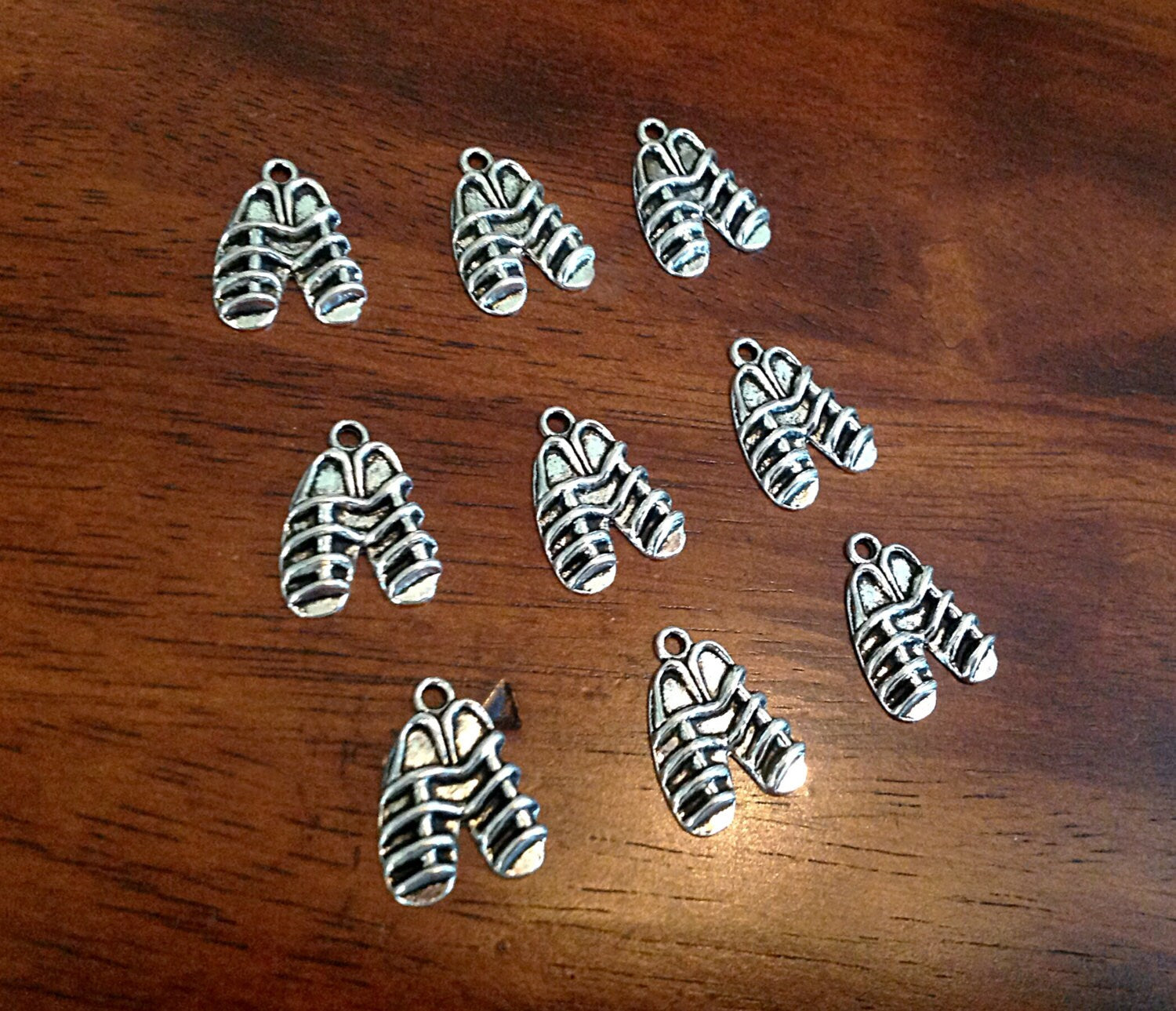 12 Sandal Charms, Shoes of Peace & Peparation, Armor of God Charms, Shoe Charms, Jesus Sandal, Charms, Findings, Craft and Jewelry Supplies