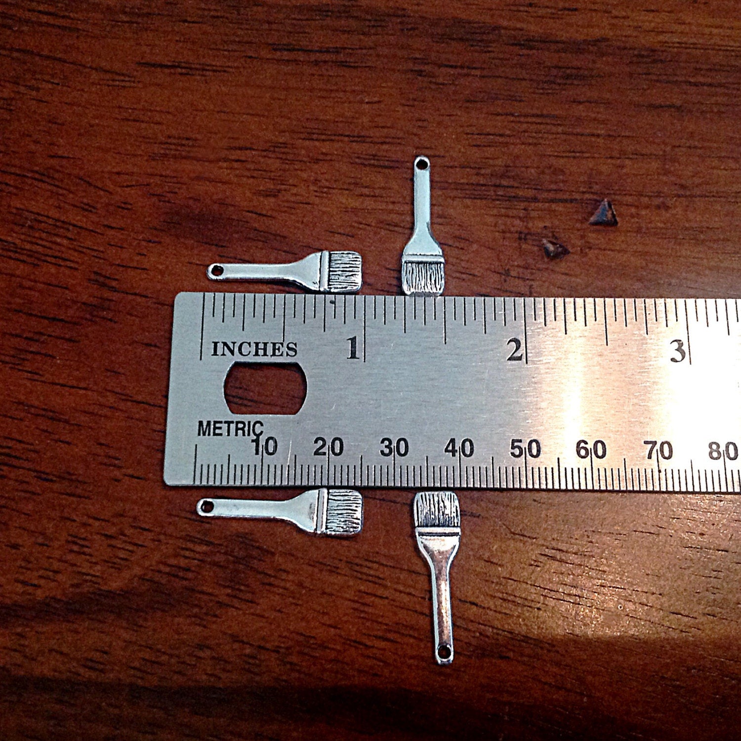 Paint Brush Charms, 40pcs, Artist Charms, Antique Silver Charms, Paint Brush Charms, Handyman Tools Charms, Tools Charms, Findings