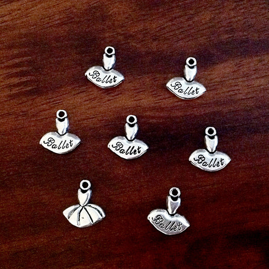 Bulk 15 Ballerina Charms, Antique Silver Charms, Ballerina Dress Charms, Silver Ballerina Charms, Findings, Craft and Jewelry Supplies