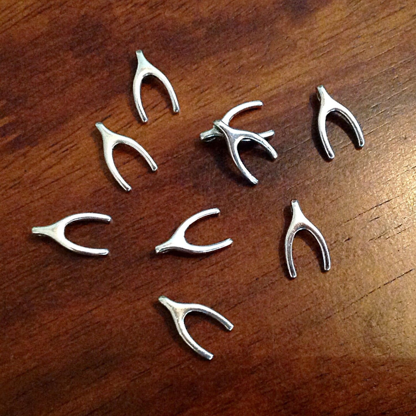 25pcs, Wishbone Charms, Antique Silver Charms, Lucky Charms, Wish Charms, Wishbone Charms, Bone Charms, Jewelry and Craft Supplies, Findings
