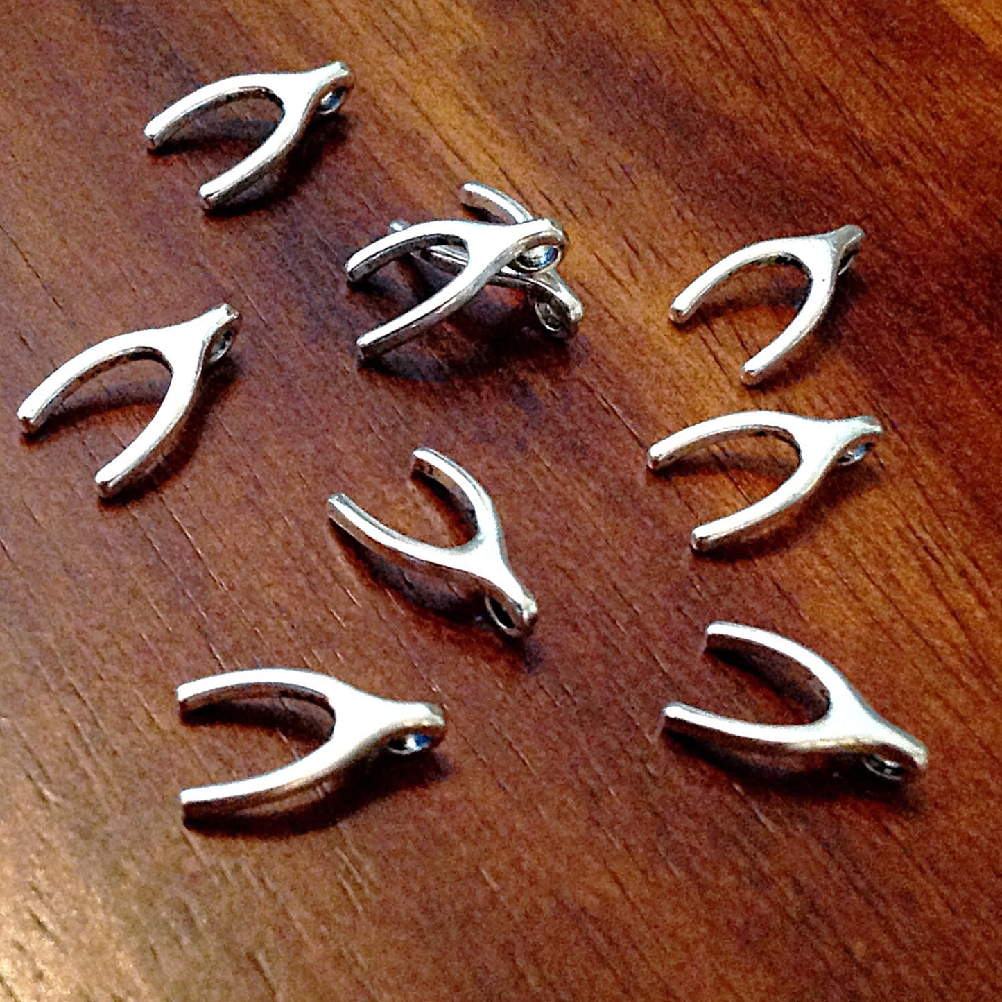 25pcs, Wishbone Charms, Antique Silver Charms, Lucky Charms, Wish Charms, Wishbone Charms, Bone Charms, Jewelry and Craft Supplies, Findings