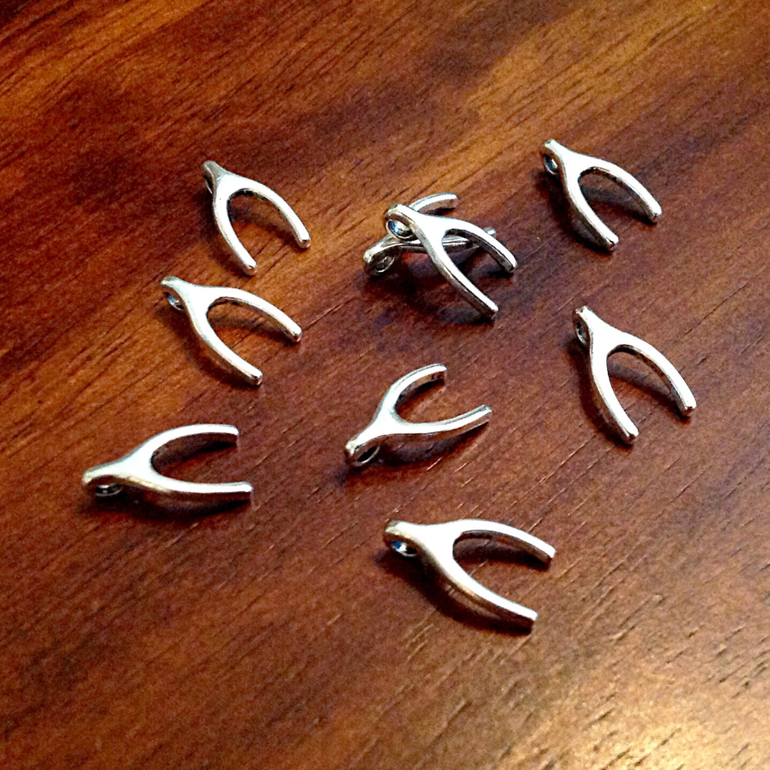 25pcs, Wishbone Charms, Antique Silver Charms, Lucky Charms, Wish Charms, Wishbone Charms, Bone Charms, Jewelry and Craft Supplies, Findings