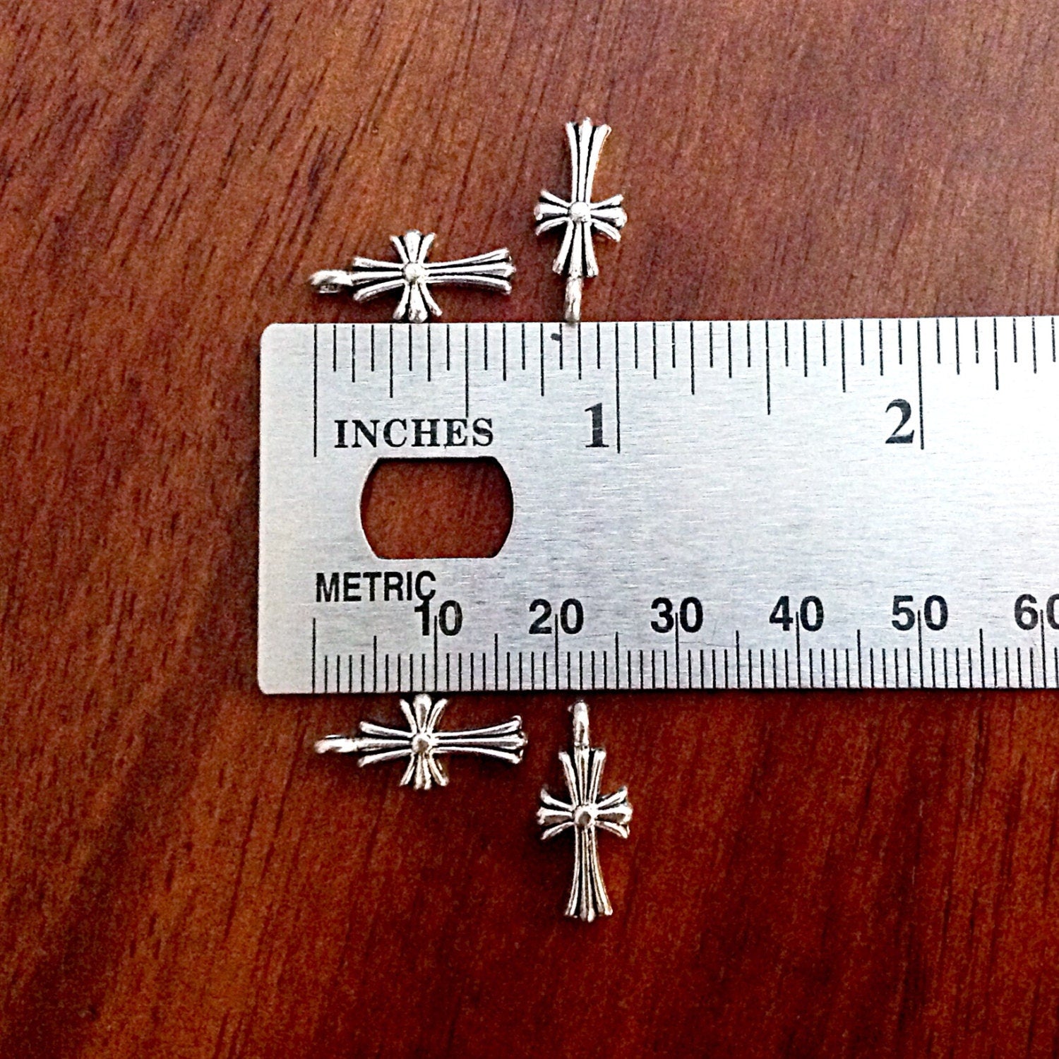 Bulk 30 Silver Cross Charms, Antique Silver Charms, Cross Charms, Double Sided Cross Charms,Tiny Cross, Jewelry And Craft Supplies, Findings