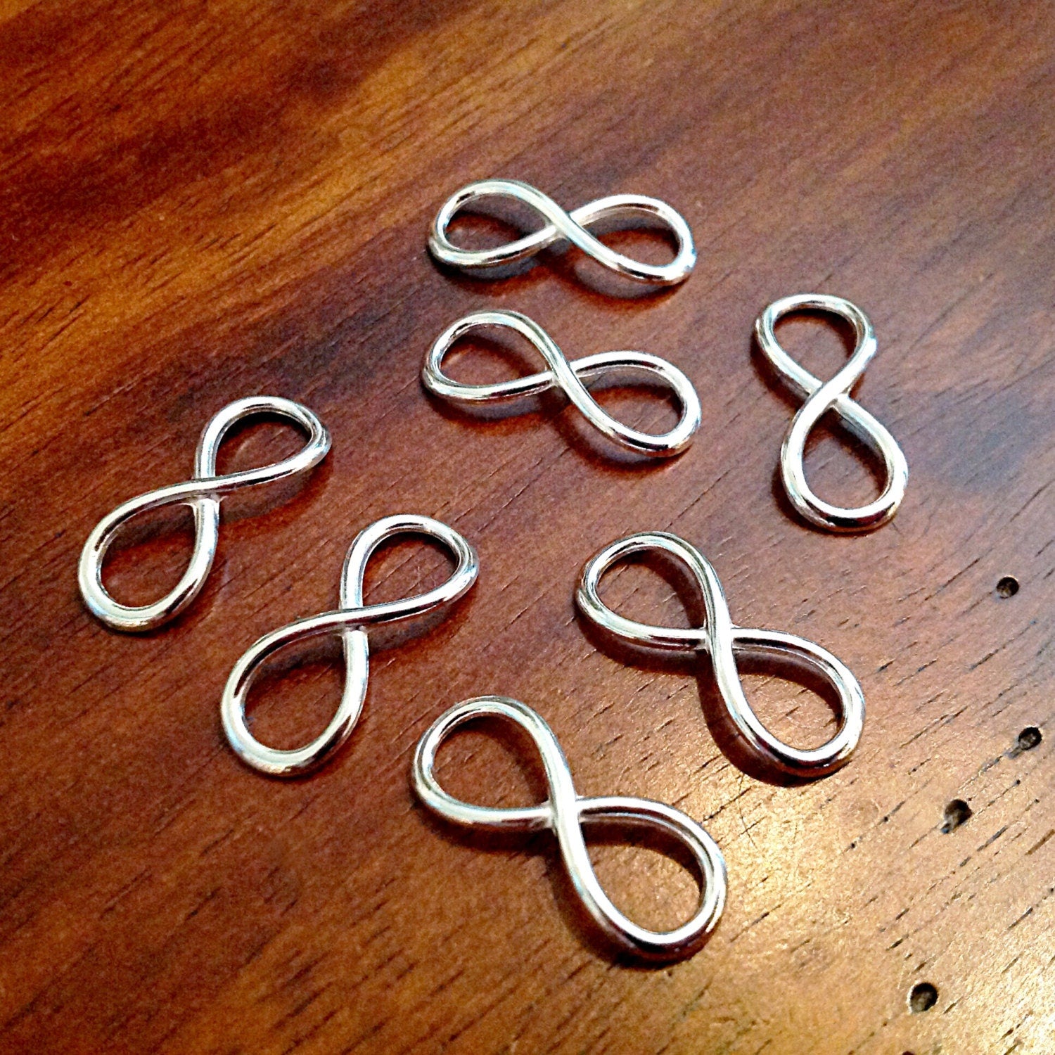 Infinity Charms, 30pcs, Infinity Connector Charms, Infinity Pendants, Infinity Knot, Limitless Charms, Unbounded Charms, Endless, Findings