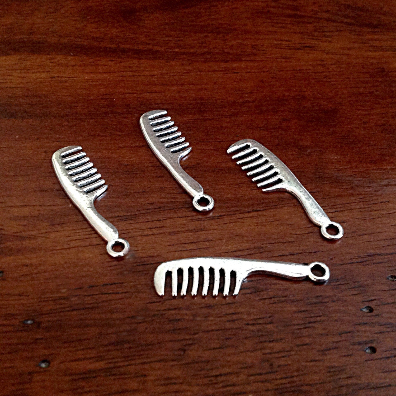 20pcs, Hair Comb Charms, Antique Silver Charms, Hair Comb Charms, Hairdresser Charms, Scissor Charms, Findings, Crafts and Jewelry Supplies