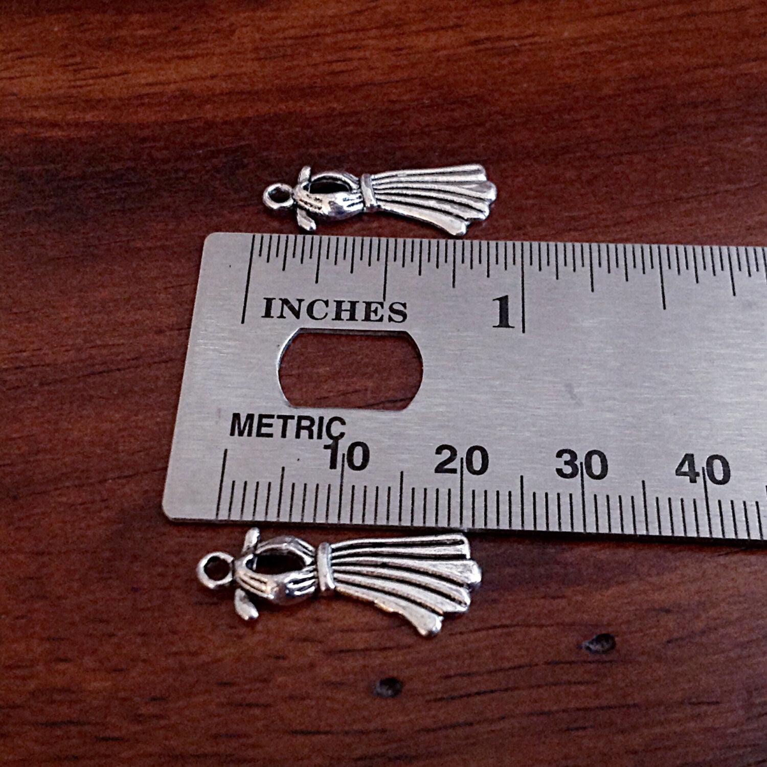 25pcs, Dress Charms, Antique Silver Charms, Silver Dress Charms, Dress Pendants, Double Sided Charms, Craft and Jewelry Supplies, Findings