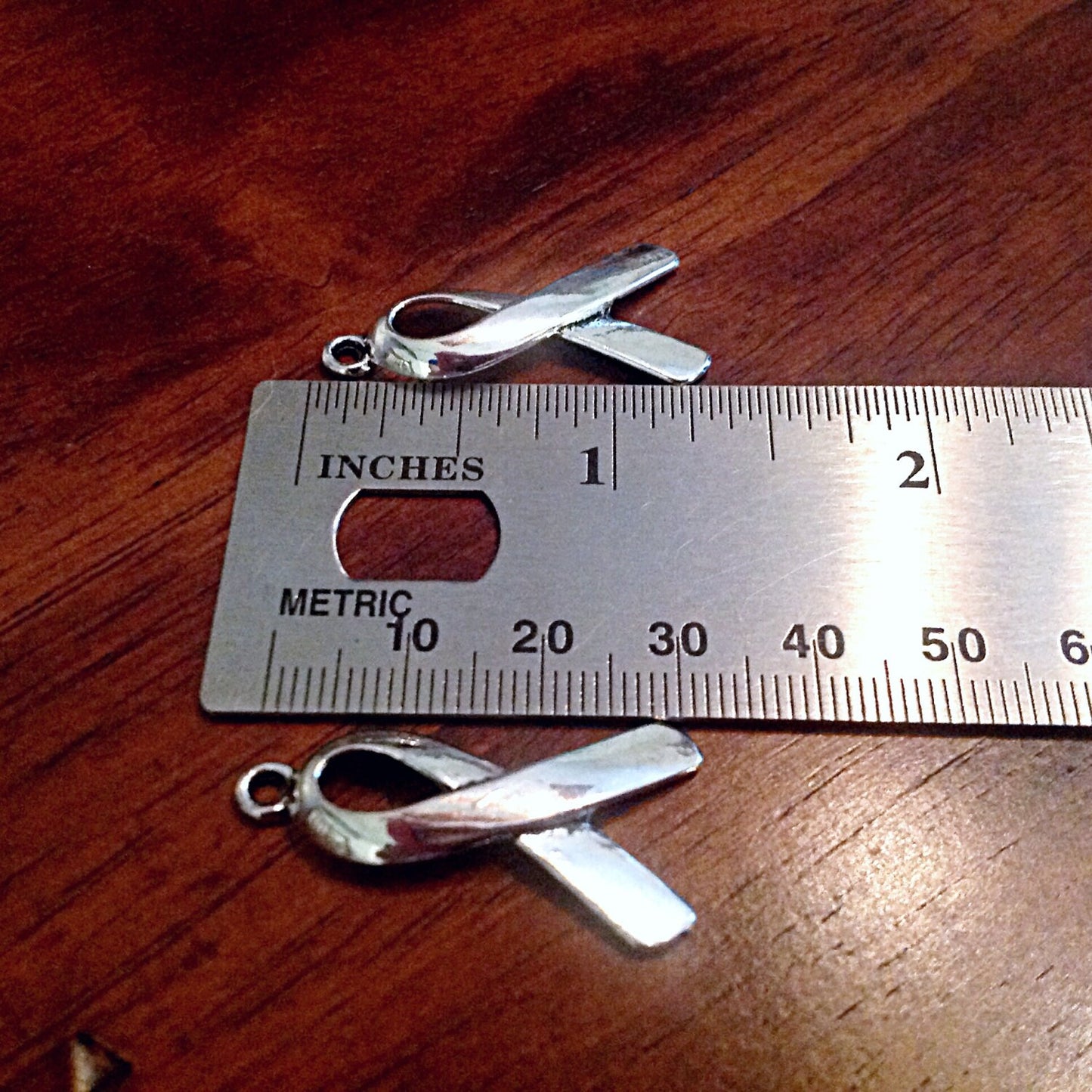 20 Silver Ribbon Charms, Awareness Ribbon Charms, Large Ribbon Charms, Hope Charms, Antique Silver Ribbon, Hope Ribbon Charms, Findings