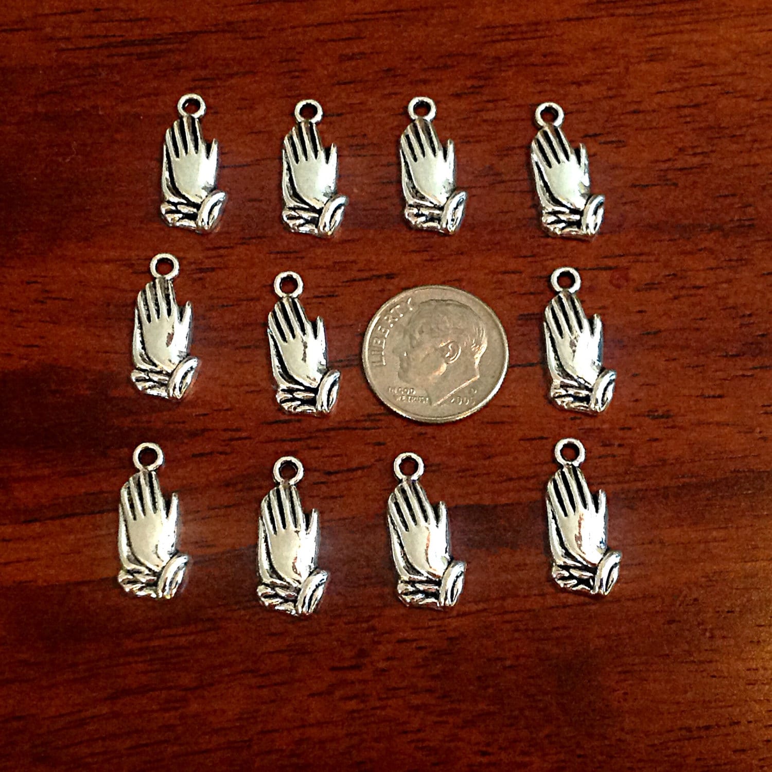 50, Praying Hand Charms, Prayer Charms, Charms Bulk, Armor of God Charms, Hand Charms, Praying Hands Pendant, Religious Charms, Findings