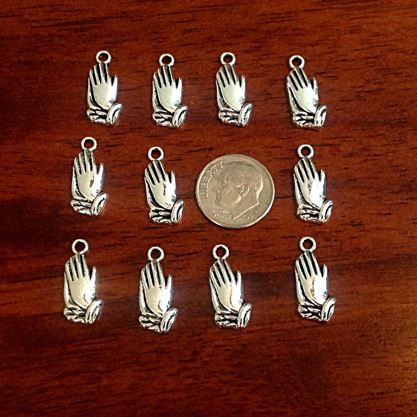 25pcs, Praying Hand Charms, Praying Hands Charms, Armor of God Charms, Hand Charms, Religious Charms, Findings, Craft and Jewelry Supplies