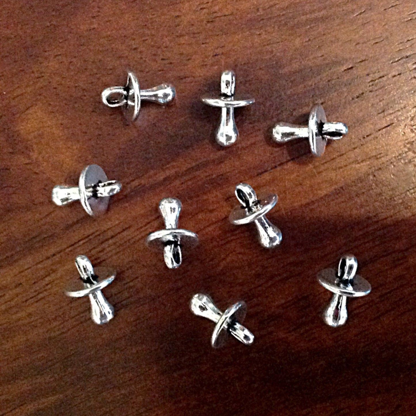 15pcs, Pacifier Charms, Antique Silver Charms, Baby Pacifier Charms, Binky Charms, Baby Shower Charms, Craft and Jewelry Supplies