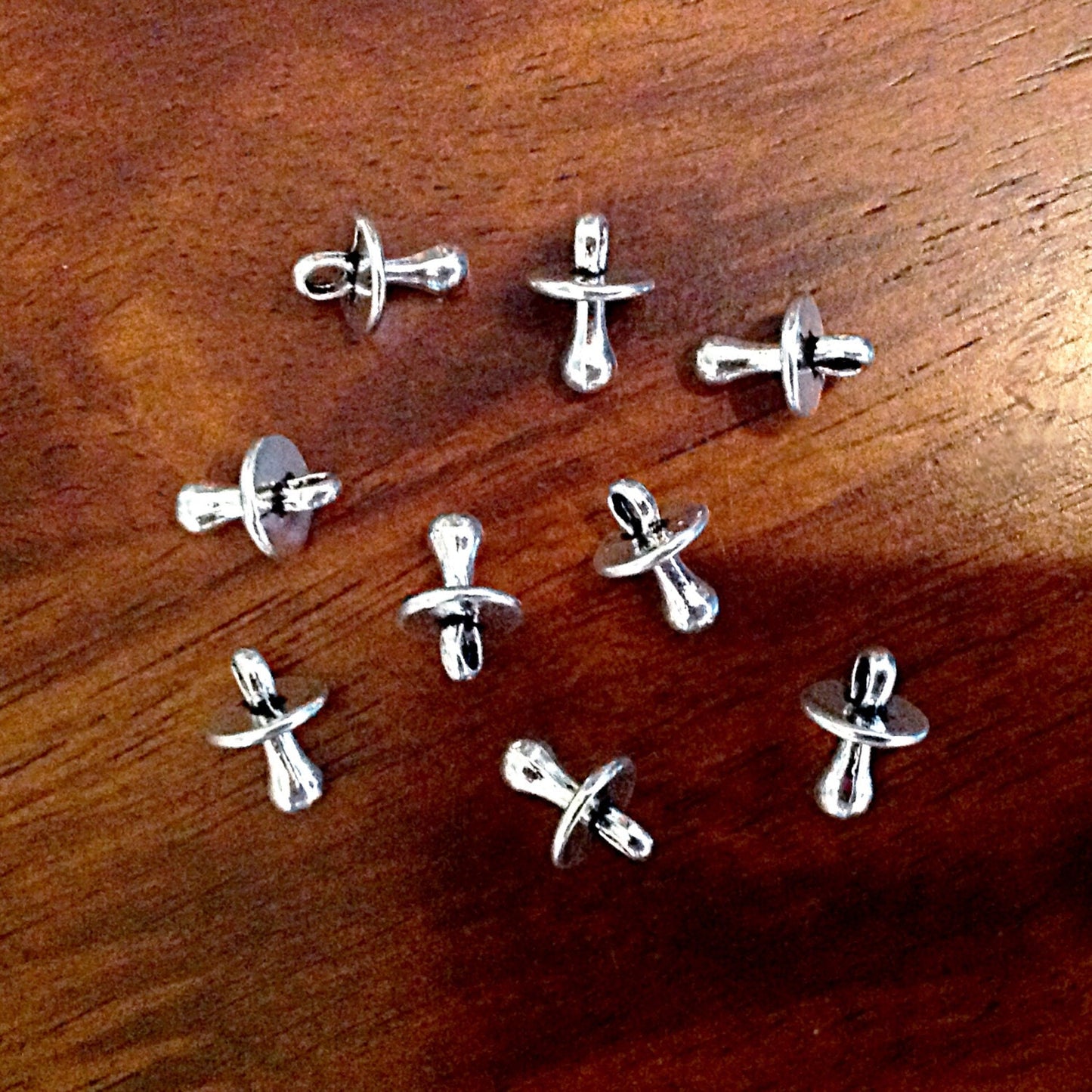 25pcs, Pacifier Charms, Antique Silver Charms, Baby Pacifier Charms, Binky Charms, Baby Shower Charms, Craft and Jewelry Supplies