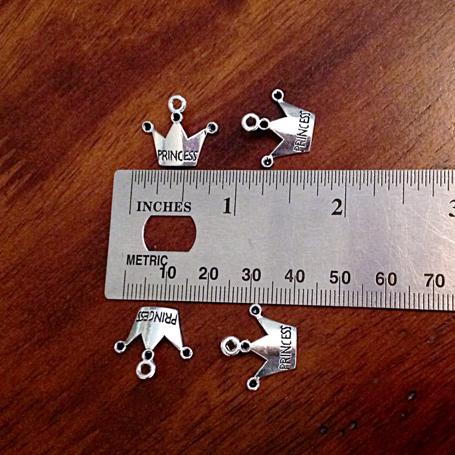 25pcs Crown Charms, Princess Charms, Antique Silver Charms, Little Girl Charms, Silver Crown Charms, Princess Crown Charms, Findings