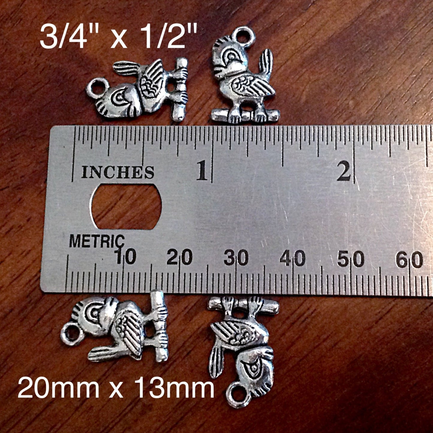 Bulk 15 Bird Charms, Antique Silver Charms, Baby Bird Charms, Double Sided Duck Charms, Rubber Duck Charms, Craft and Jewelry Supplies
