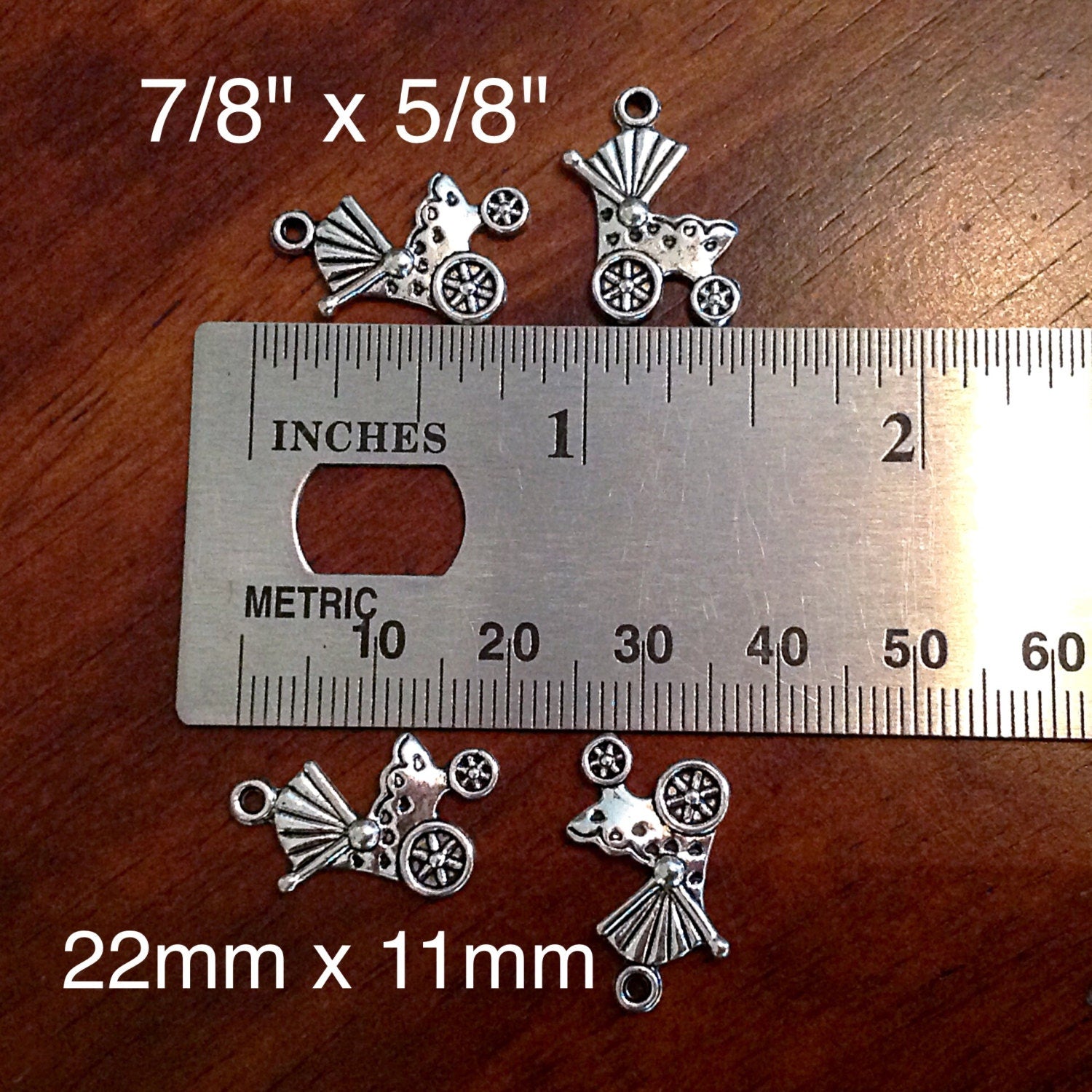 Baby Stoller Charms, 25pcs, Antique Silver Charms, Stroller Charms, Baby Carraige Charms, Baby Shower Charms, Craft and Jewelry Supplies