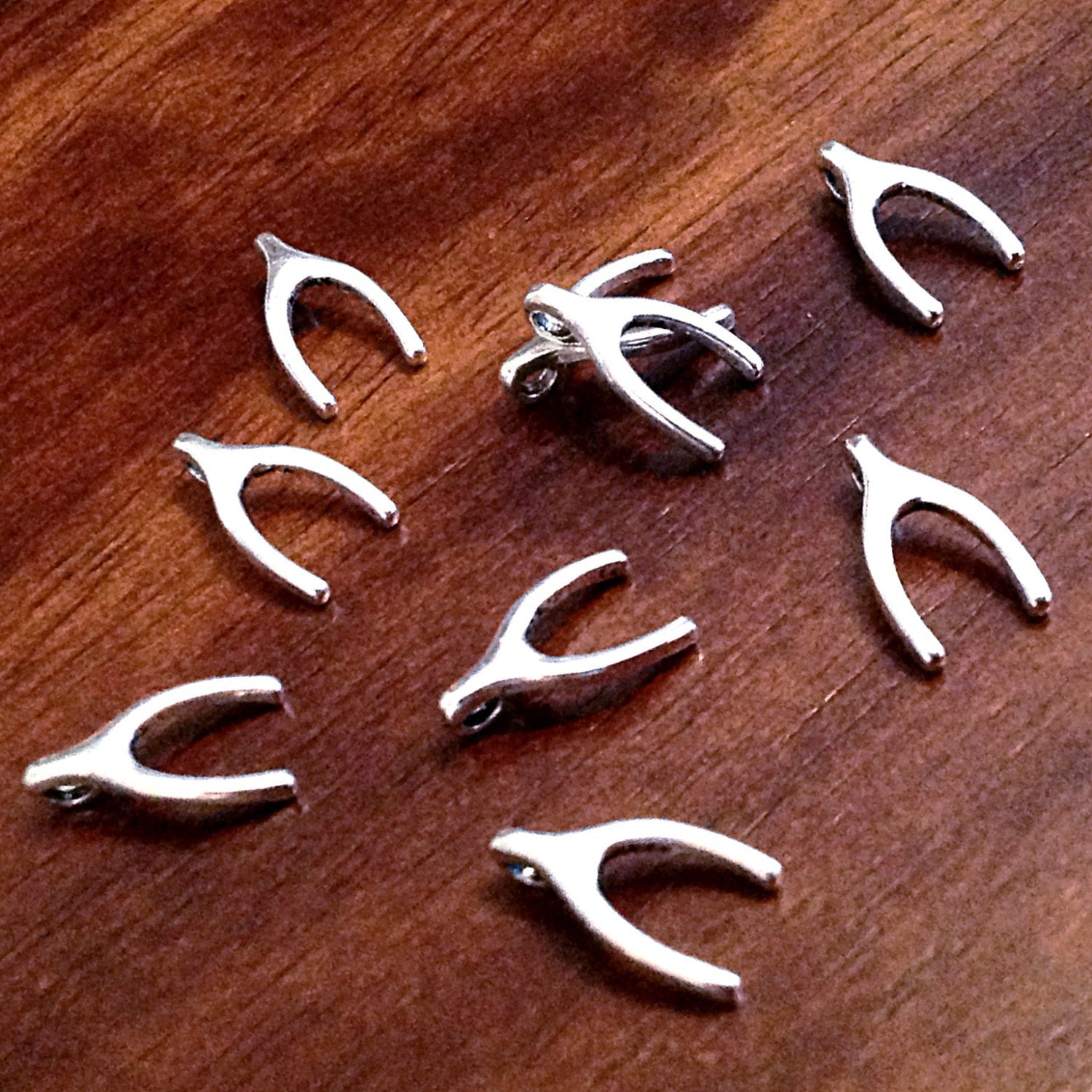 25pcs, Wishbone Charms, Antique Silver Charms, Lucky Charms, Wish Charms, Wishbone Charms, Bone Charms, Jewelry and Craft Supplies, Findings