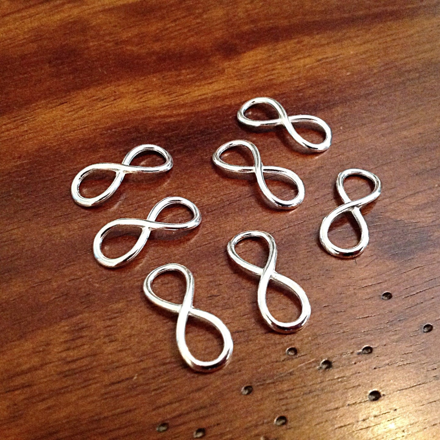 Infinity Charms, 30pcs, Infinity Connector Charms, Infinity Pendants, Infinity Knot, Limitless Charms, Unbounded Charms, Endless, Findings