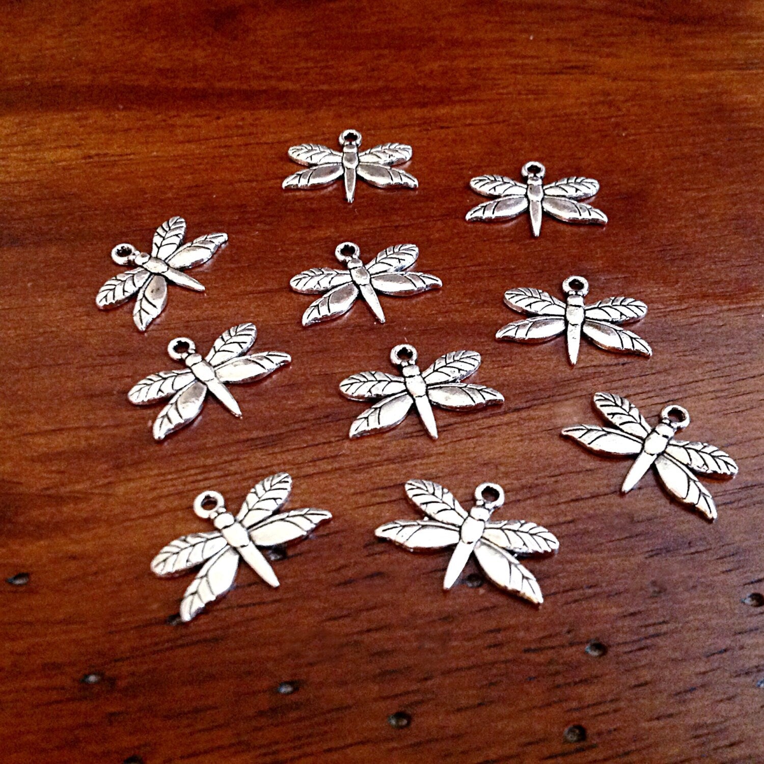 Dragonfly Charms, 25pcs, Charms Bulk, Silver Charms, Silver Dragonfly Charms, Dragonfly Pendants, Bird Charms, Jewelry Supplies, Findings
