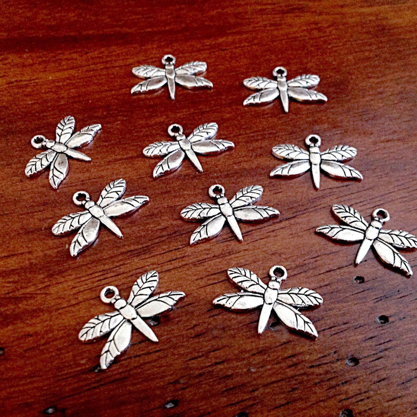 Dragonfly Charms, 25pcs, Charms Bulk, Silver Charms, Silver Dragonfly Charms, Dragonfly Pendants, Bird Charms, Jewelry Supplies, Findings
