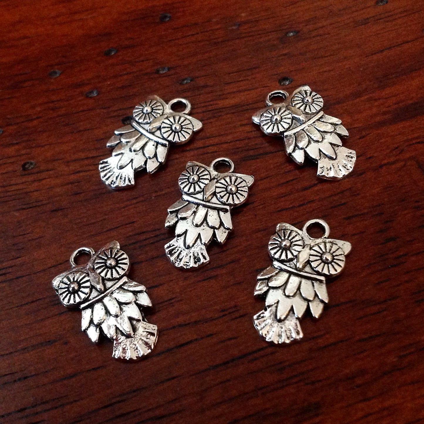 25pc Owl Charms, Antique Silver Charms, Owl, Owl Charms, Hoot Owl Charms, Baby Owl Charms, Bird Charms, Jewelry and Craft Supplies, Findings