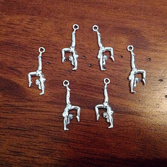 20pcs Gymnastics Charms, 2 Sided Gymnastics Charms, Cheer Charms, Gymnast Charms, Sports Charms, Findings, Craft and Jewelry Supplies