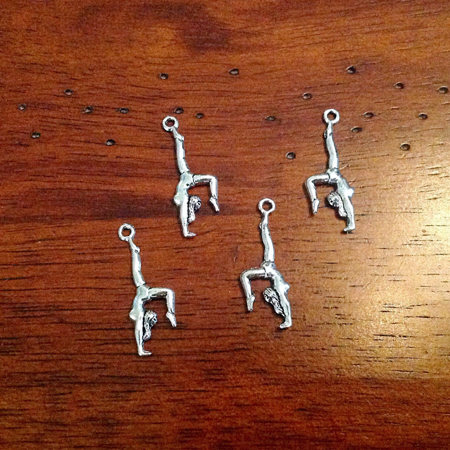 20pcs Gymnastics Charms, 2 Sided Gymnastics Charms, Cheer Charms, Gymnast Charms, Sports Charms, Findings, Craft and Jewelry Supplies
