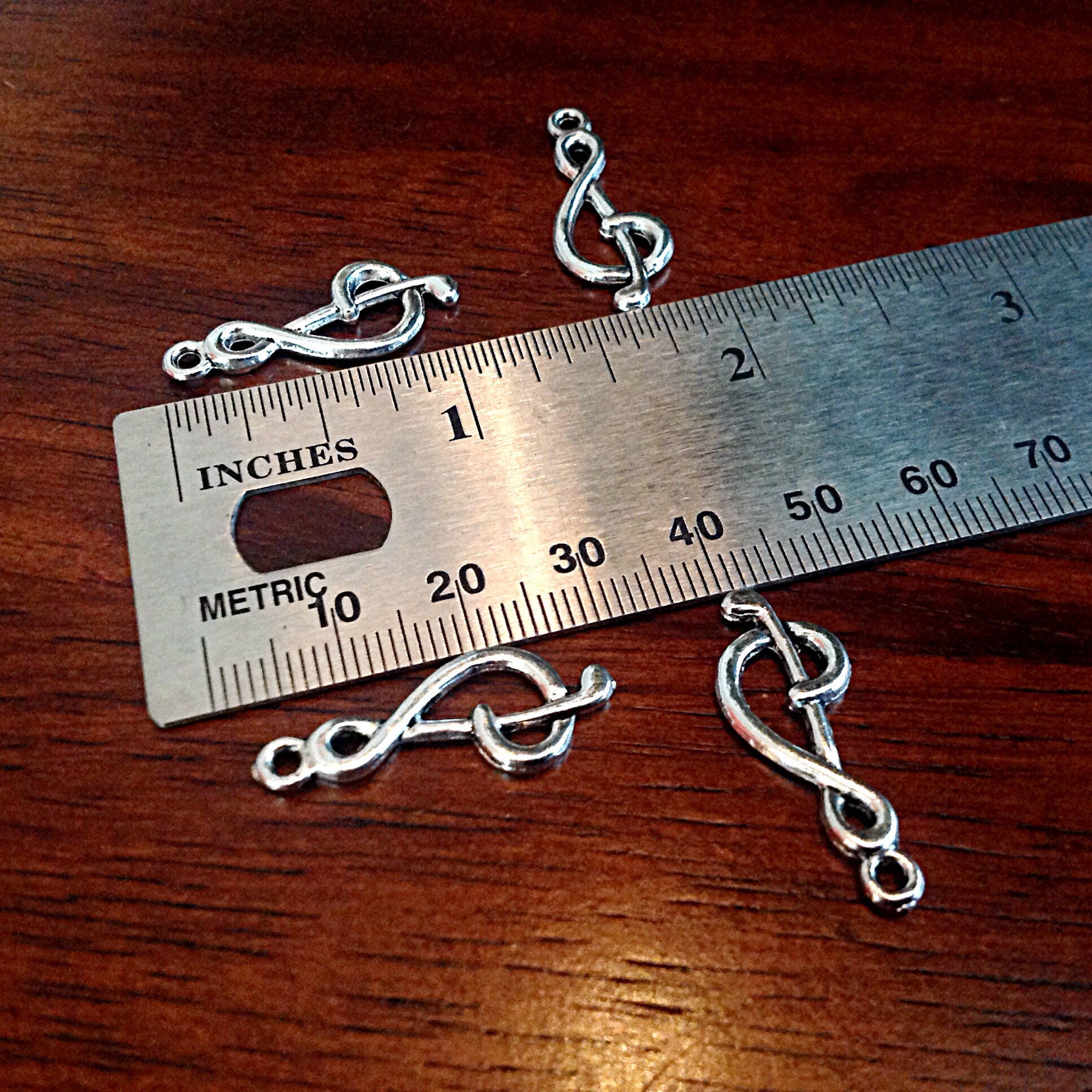 Bulk 20 Music Note Charms, Antique Silver Charms, Silver Music Charms, Treble Clef Charms, Crafts and Jewelry Supplies and Findings
