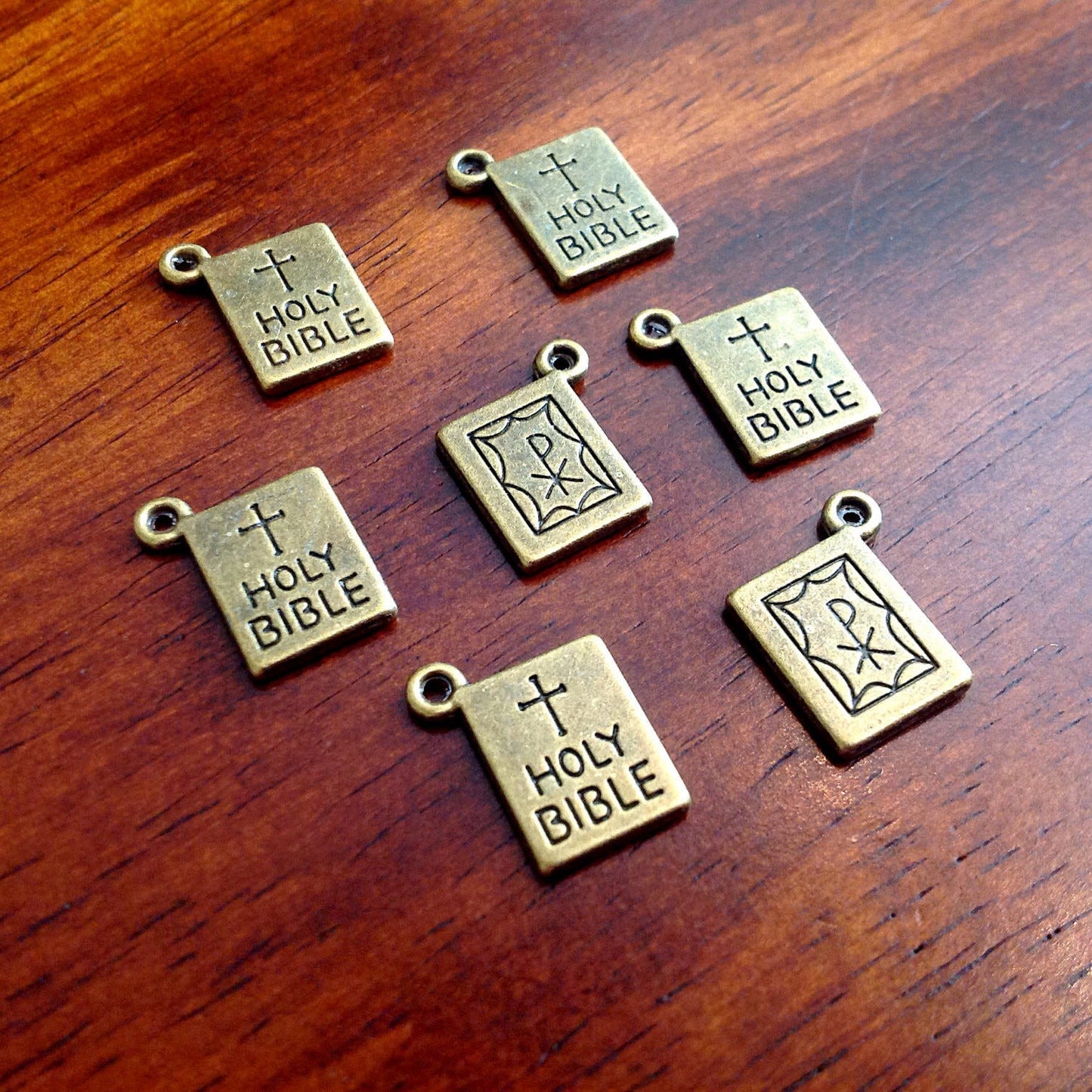 20pcs, Bible Charms, Bronze Bible Charms, Holy Bible Charms, Double Sided Bible Charms, Word Charms, Book Charms, Bible Pendants, Findings